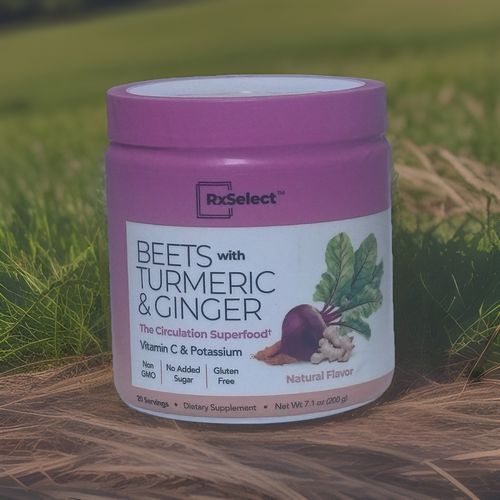 RxSelect Beets with Turmeric and Ginger Powder-20 Servings 7.1 OZ EXP. 04/2028