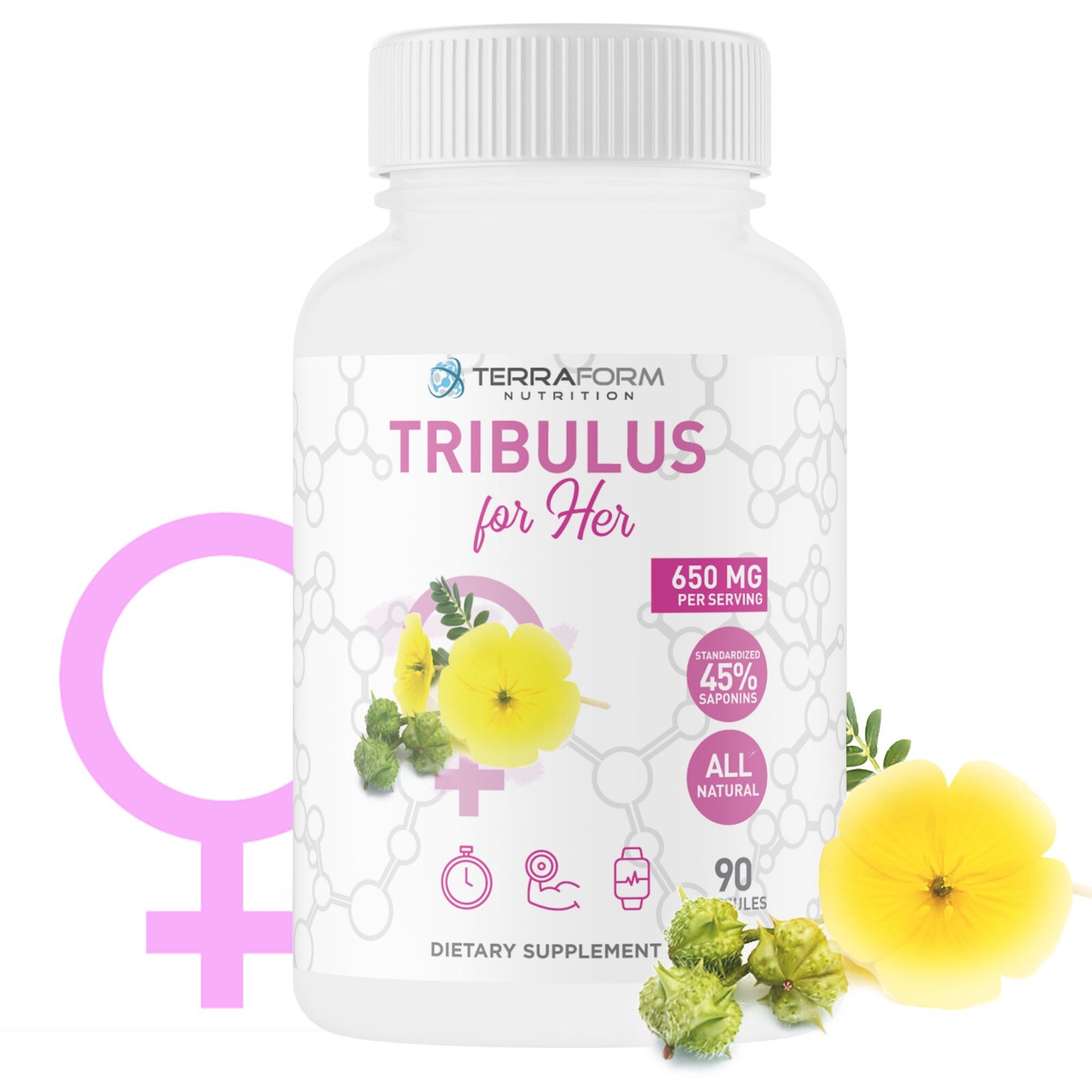 Tribulus Terrestris for Women – Natural Libido Booster – 90 Capsules