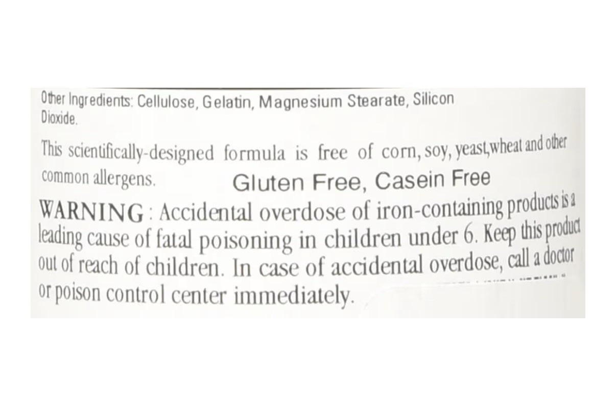 Cardiovascular Research Ferritin 5 mg Bioavailable Iron 60 Capsules