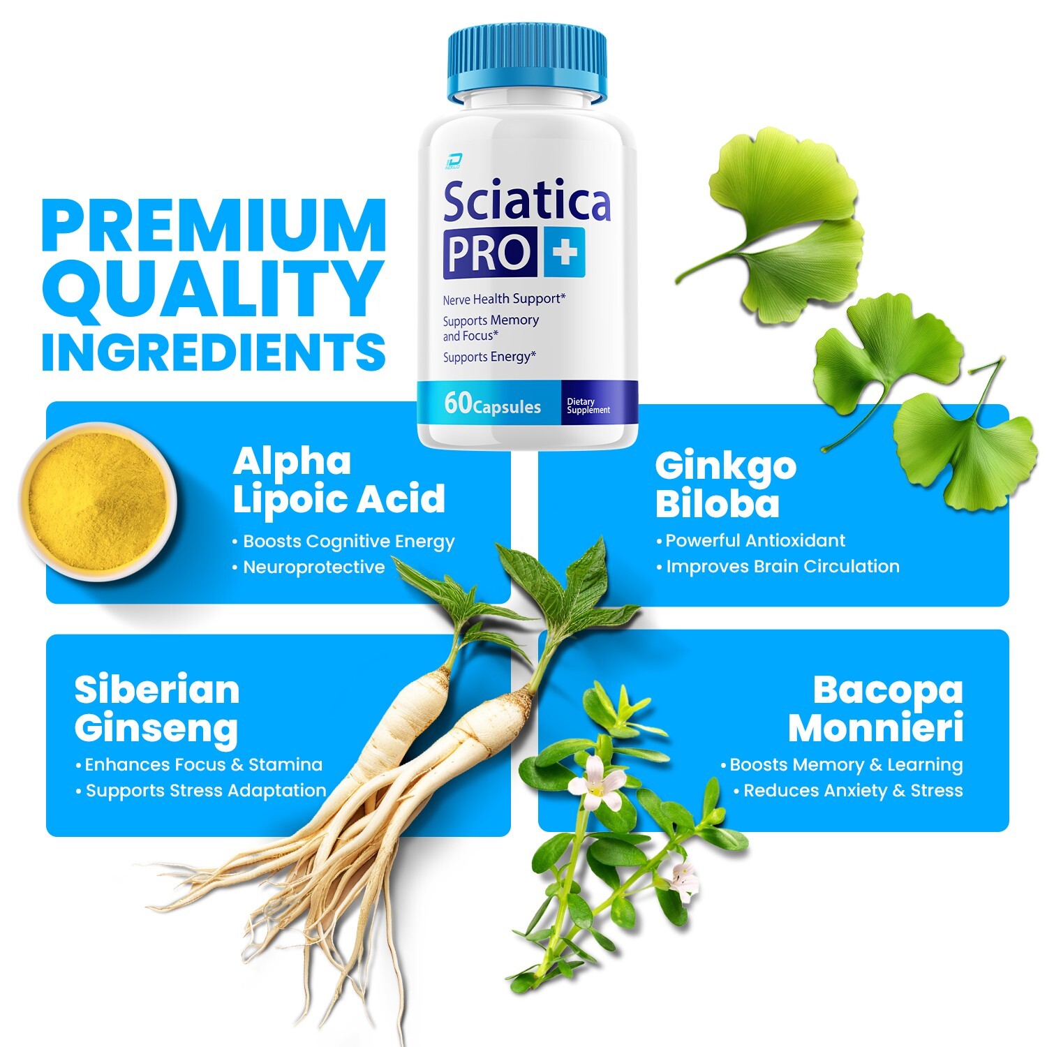 (2 Pack) Sciatica Pro Plus Supplement Capsules – Sciatica Pro+ All Natural Memo