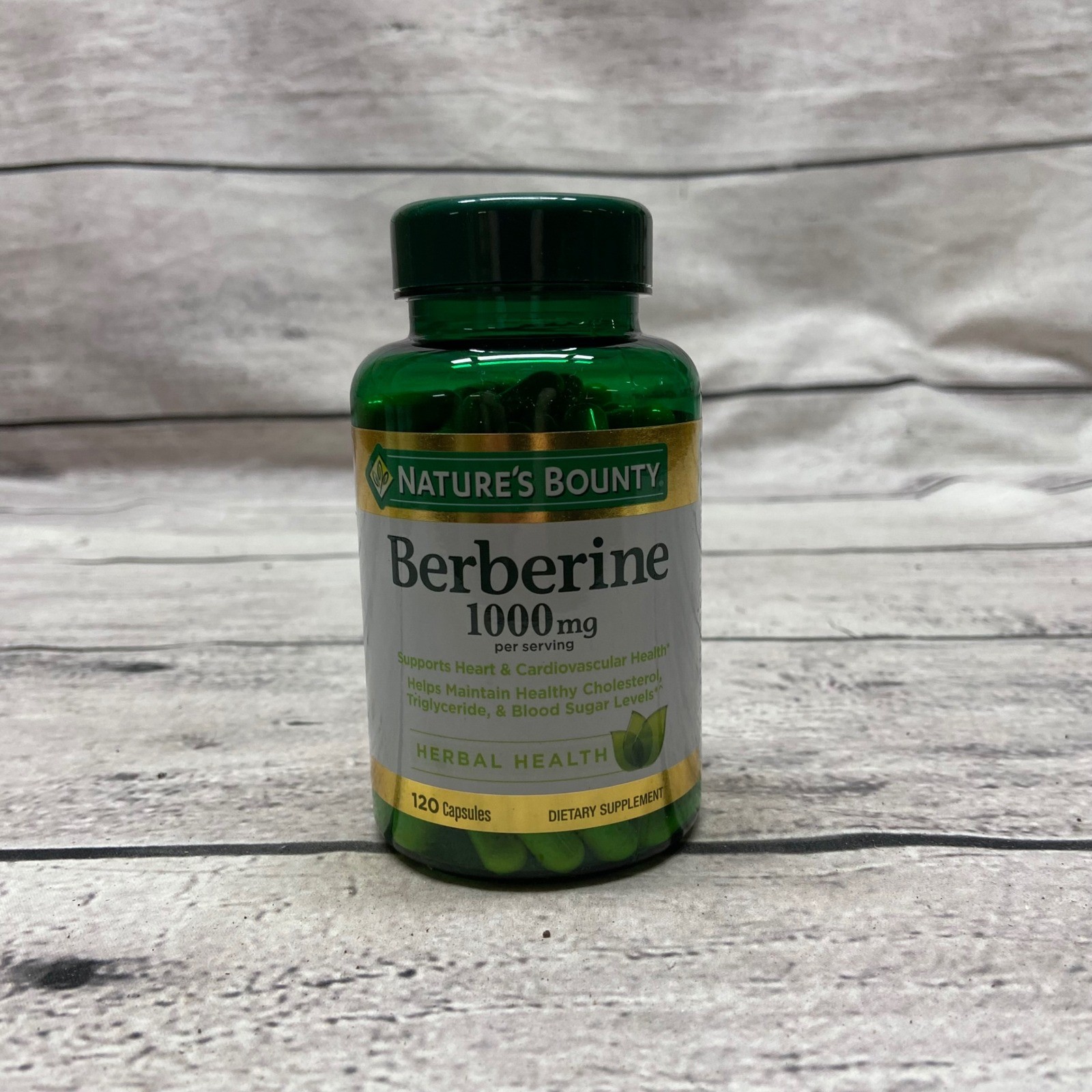 Nature’s Bounty Berberine 1000mg 120 Capsules Heart Health Lot of 3