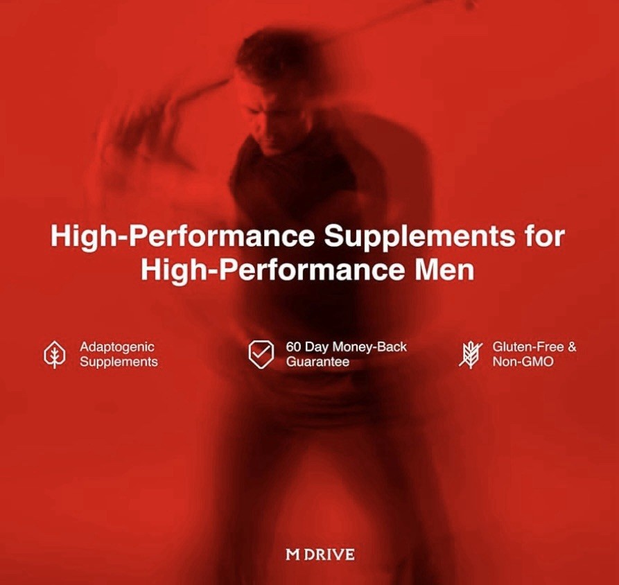 M Drive T Support Supplement For Men Max Energy Lean Muscle Gain 60 Capsules