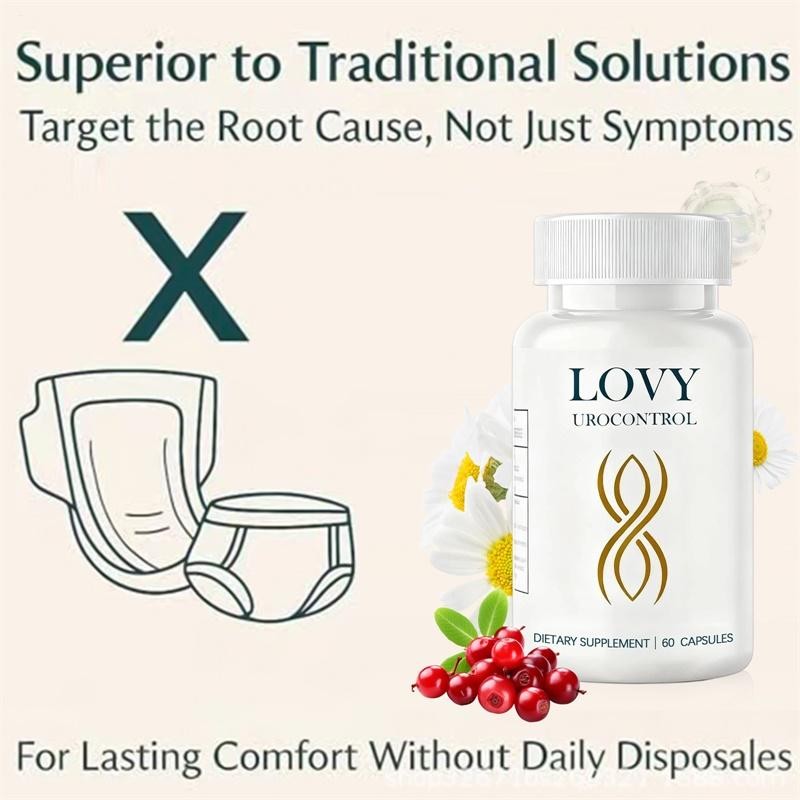 Lovy Urocontrol Capsules Bladder Health Supplement w Pumpkin Seed & Herbal bonus