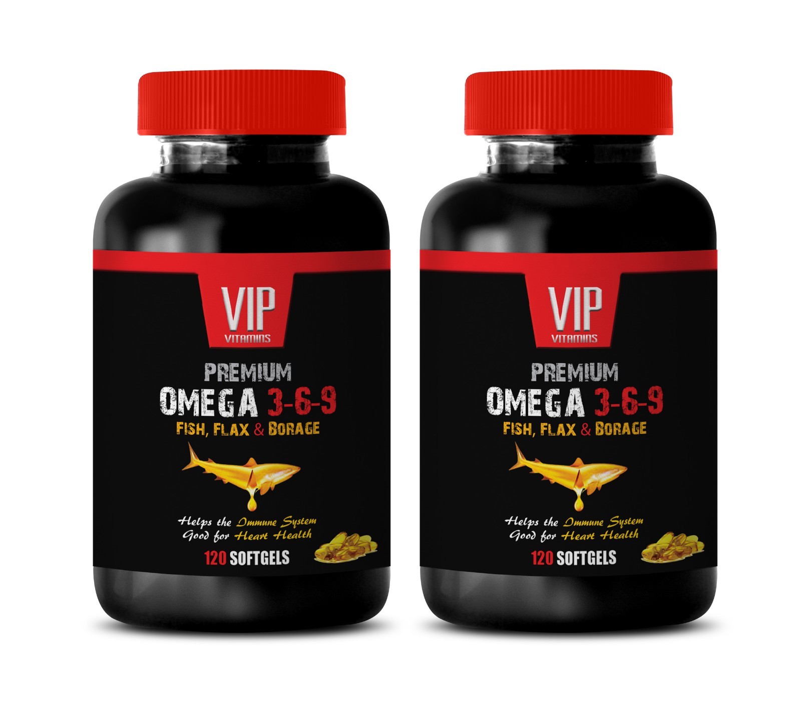 omega 3 fish oil – PREMIUM OMEGA 3 6 9 – good for heart health 2 Bottles