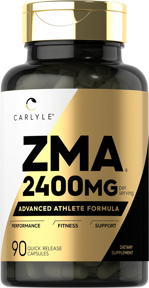 ZMA Capsules | 2400 mg | 90 Count | for Men & Women | Non-GMO | by Carlyle