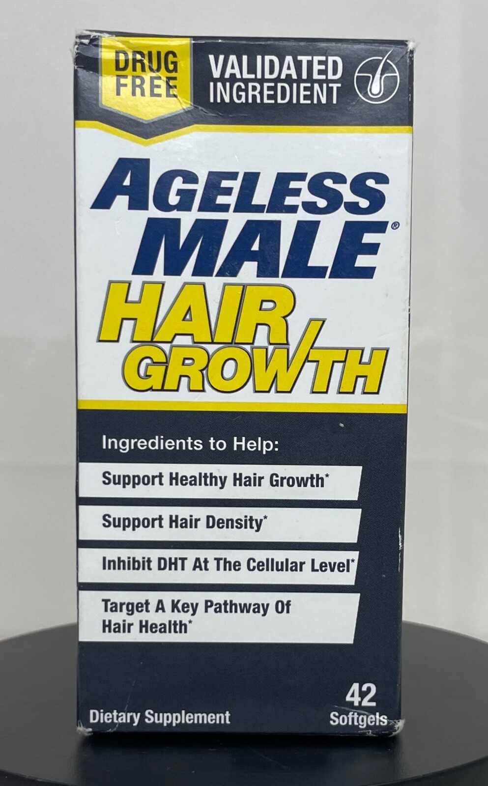 AGELESS MALE INCREASE HAIR GROWTH DIETARY SUPPLEMENT 42 SOFTGELS.