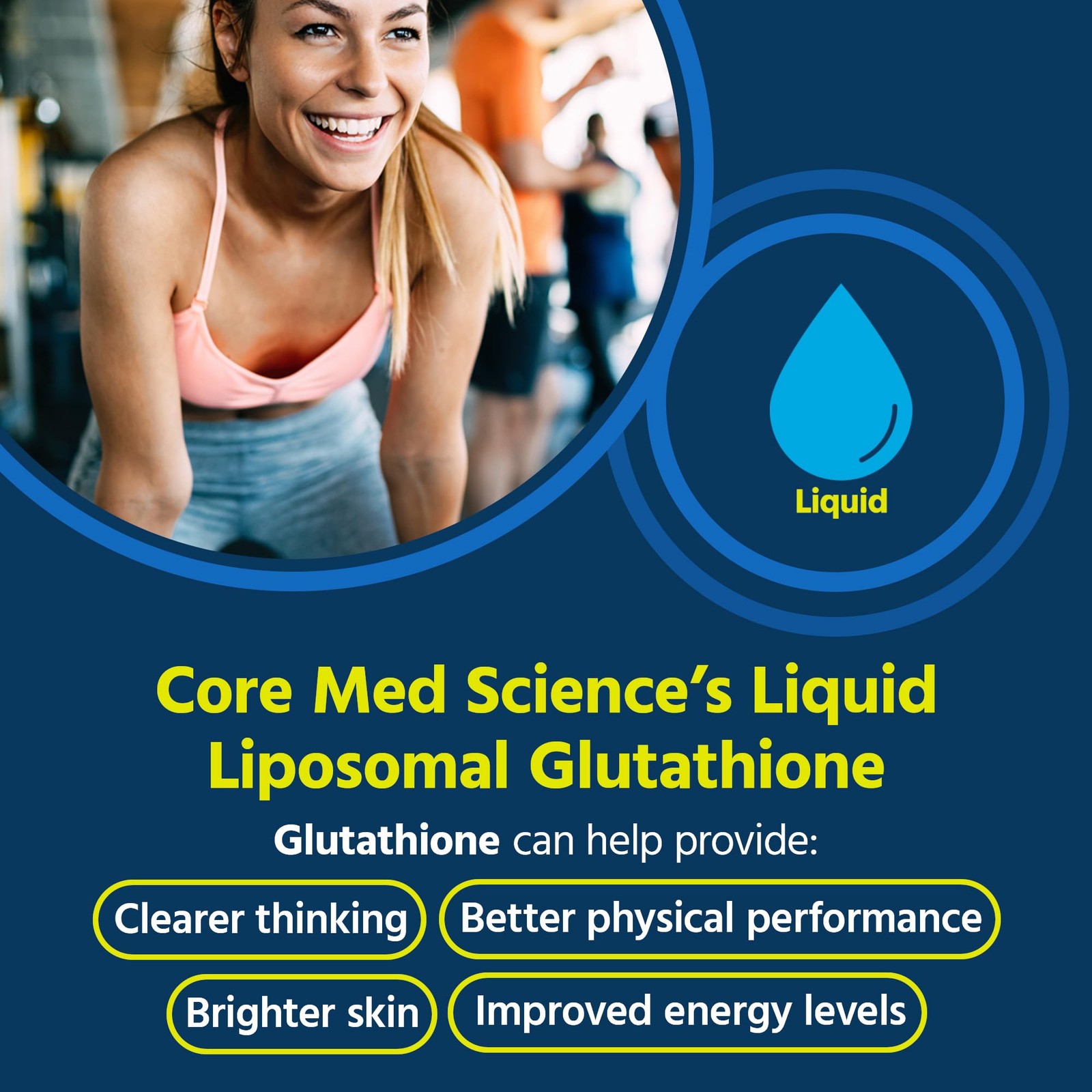 Core Med Science Liposomal Glutathione Liquid 4 Fl Oz (Pack of 1), Red