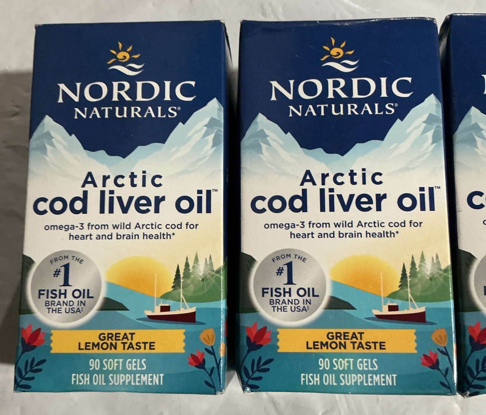 Nordic Naturals Arctic Cod Liver Oil Softgels Lemon 6×90 Count Expire 01/28