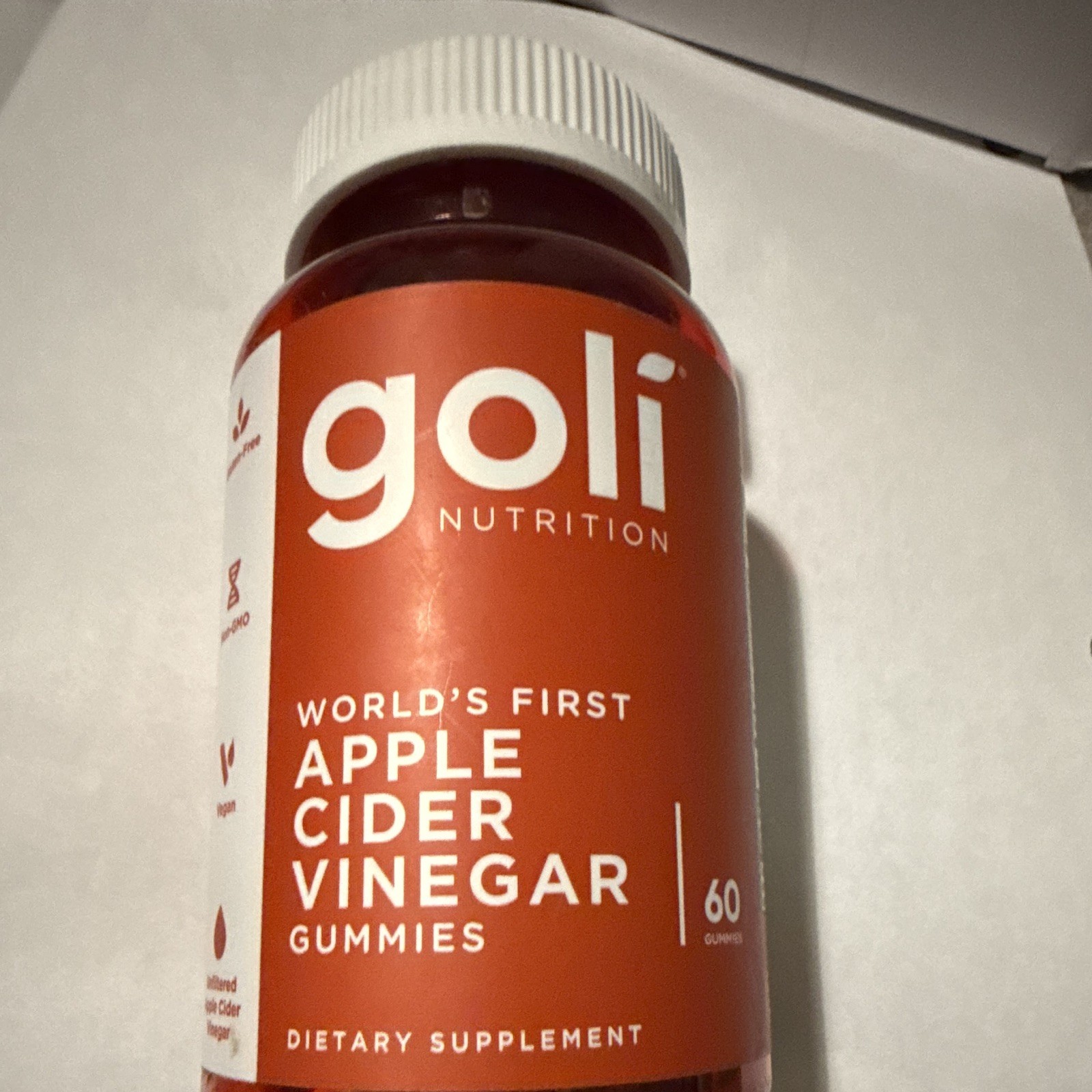Goli Nutrition Apple Cider Vinegar Gummies w/ Vitamin B12, Vegan, 60 Ct