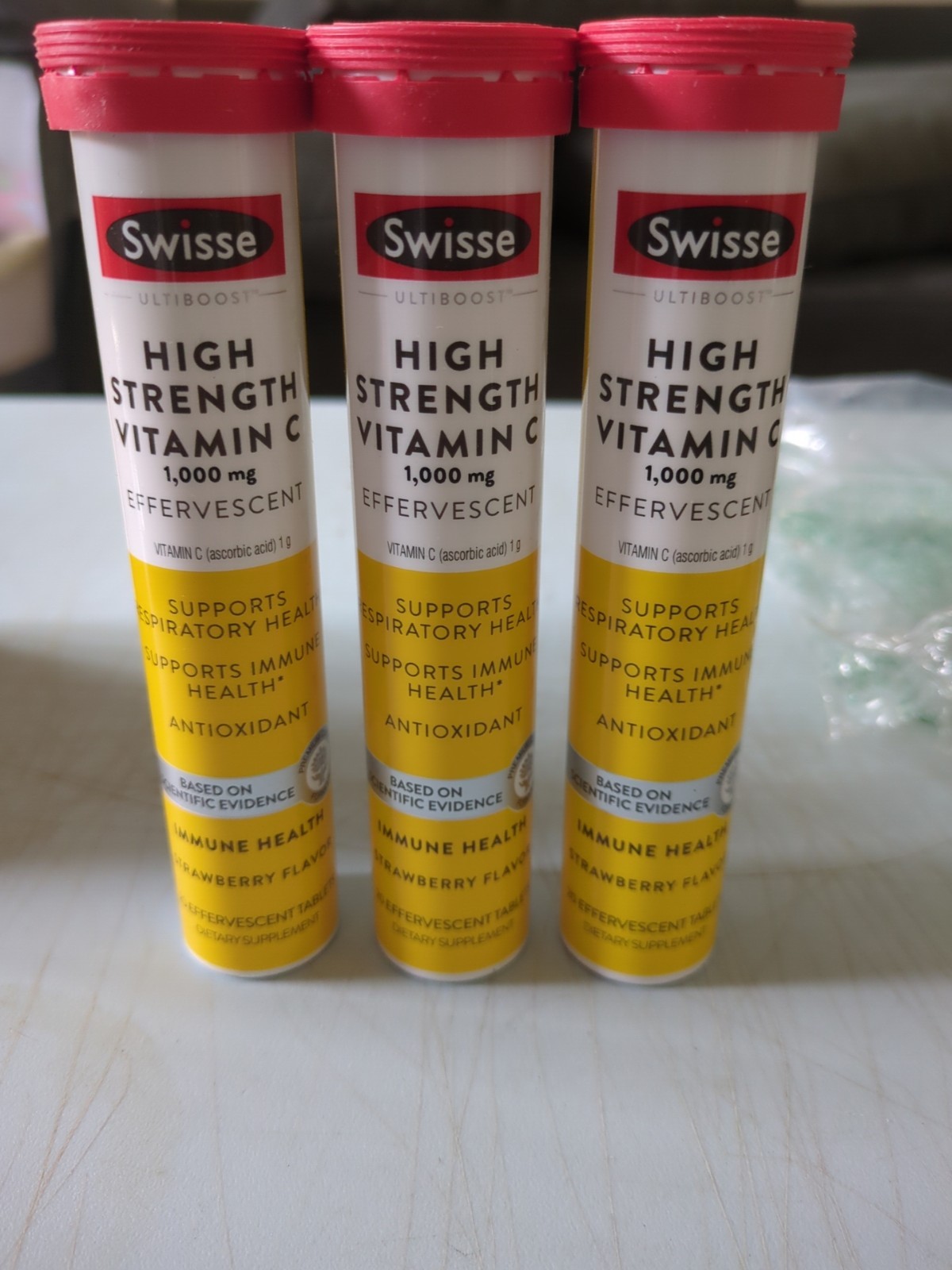 [Swisse] High Strength Vitamin C Effervescent 1000mg 60(20×3) Tablets Exp 08/26