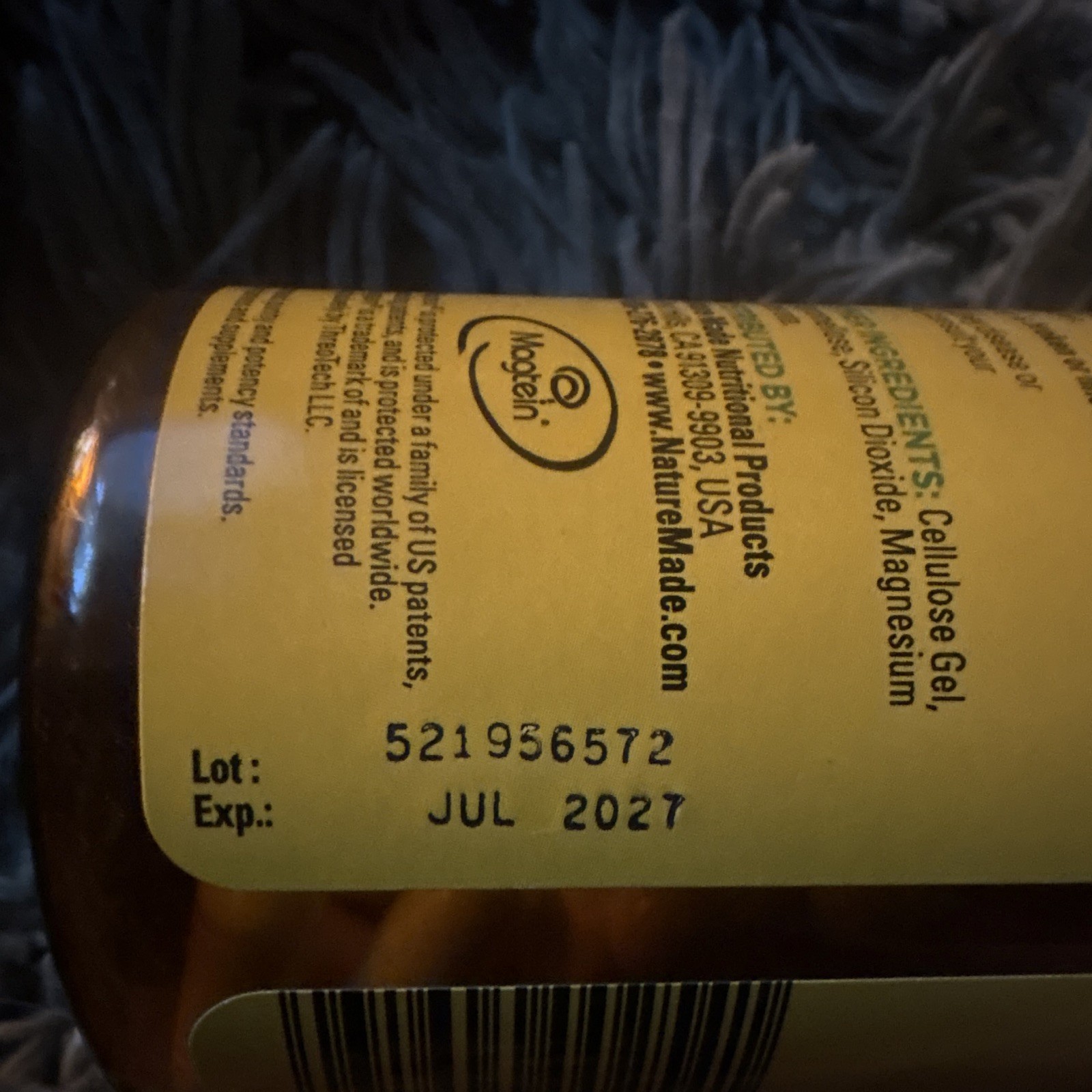 Nature Made Magnesium L-Threonate + Vitamins C & D3 60 Capsules Exp Jul 2027