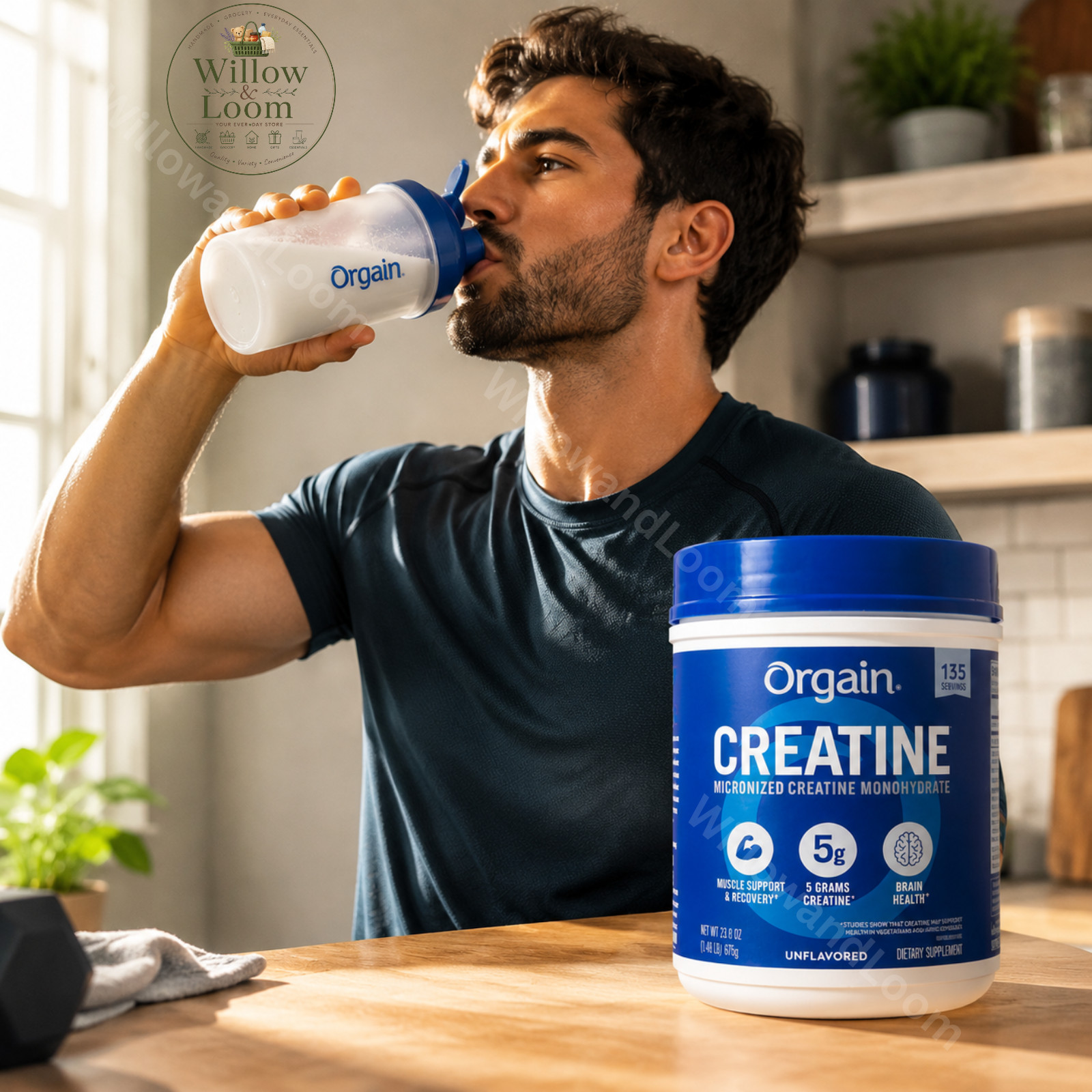 Orgain Micronized Creatine Monohydrate Powder Unflavored Supplement 135 Servings