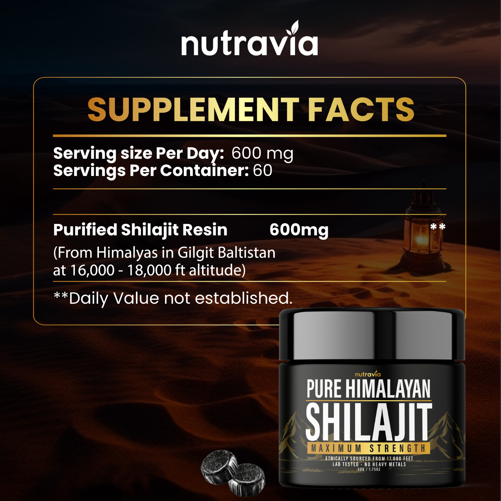 Shilajit Resin Pure Himalayan Shilajit – Lab Tested – Extra Strength Fulvic Acid