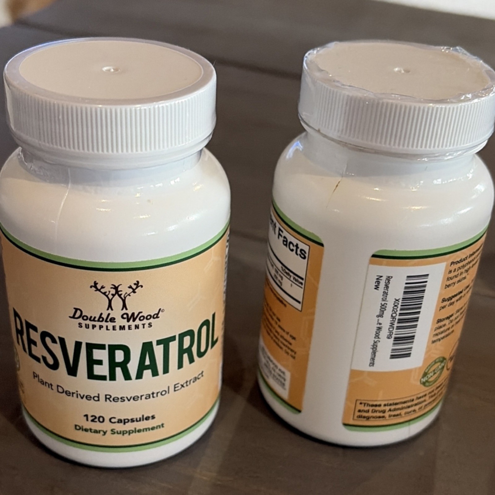 Double Wood Supplements Resveratrol Quercetin Bromelain 120 Capsules Gluten-Free