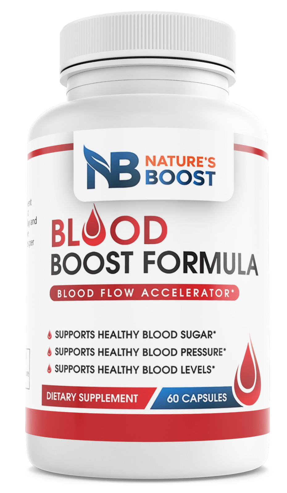 Blood Boost Formula Blood Flow Accelerator Nature’s Boost Supplement 60 Capsules