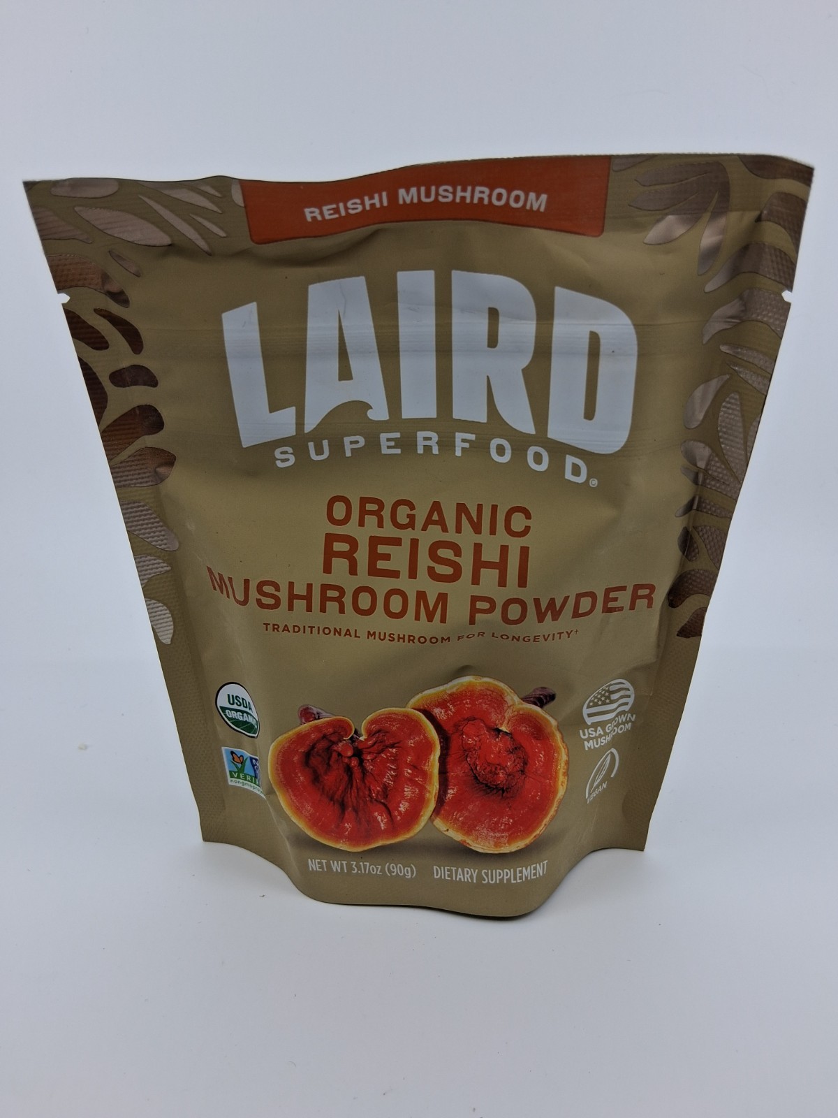 Laird Superfood Organic Reishi Mushroom Powder – 3.17 oz, 45 servings BB 4/2027
