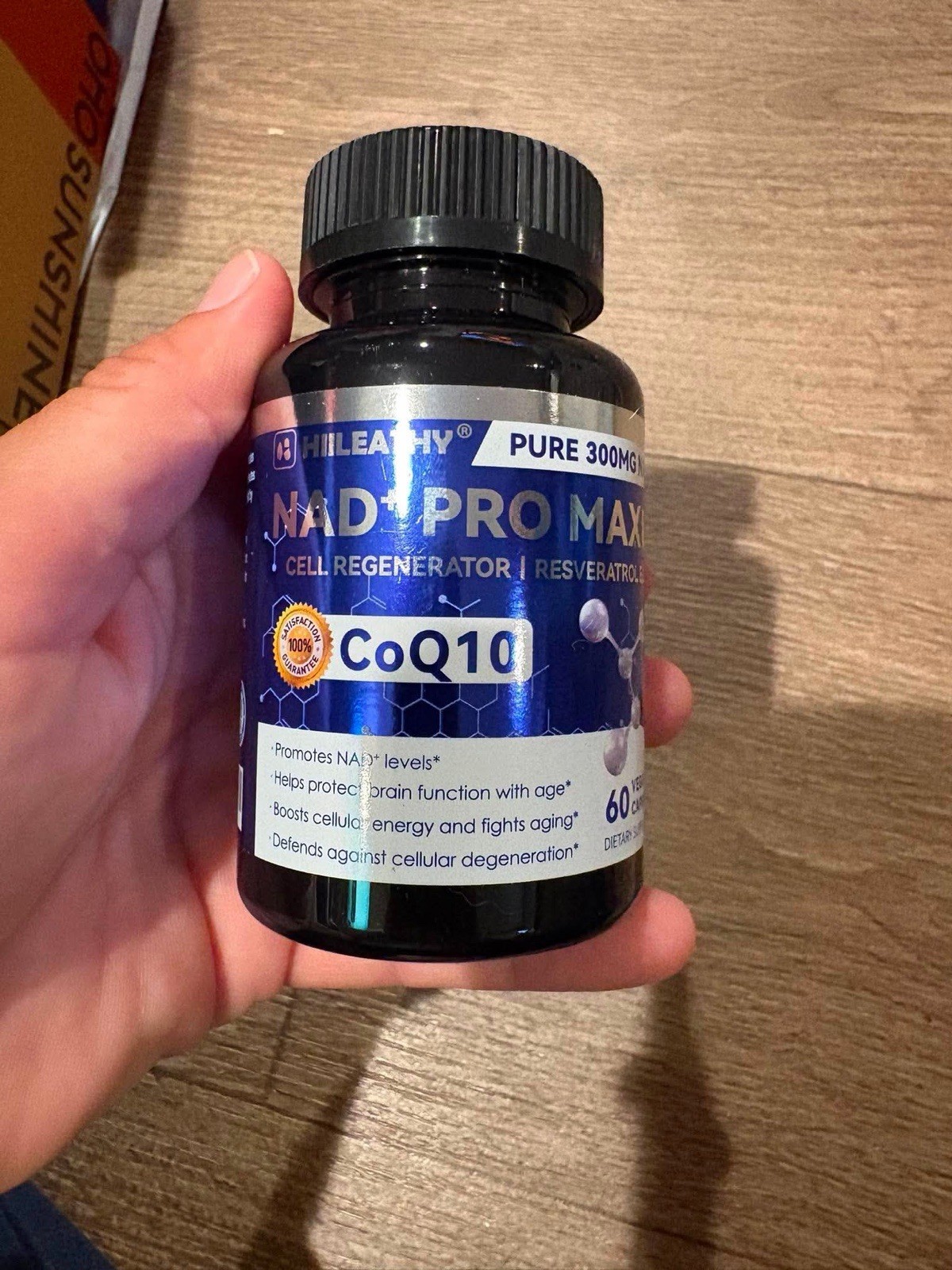 HIILEATHY NAD+ PRO MAX CoQ10 Resveratrol Cell Regenerator 60 Capsules