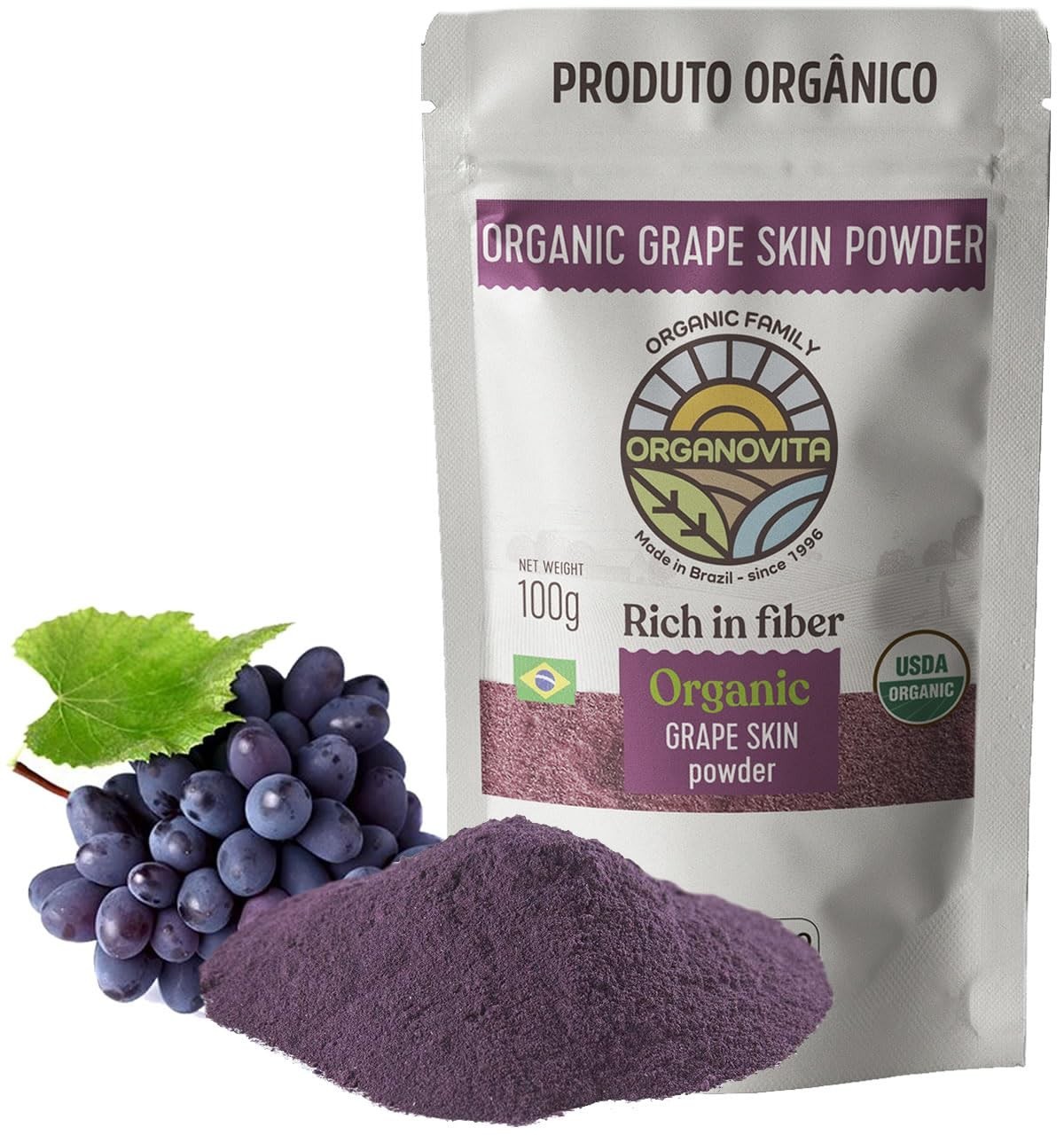 Organic Smoothie Powder – High Fiber, Gluten-Free, Antioxidant Rich, Cold-Presse