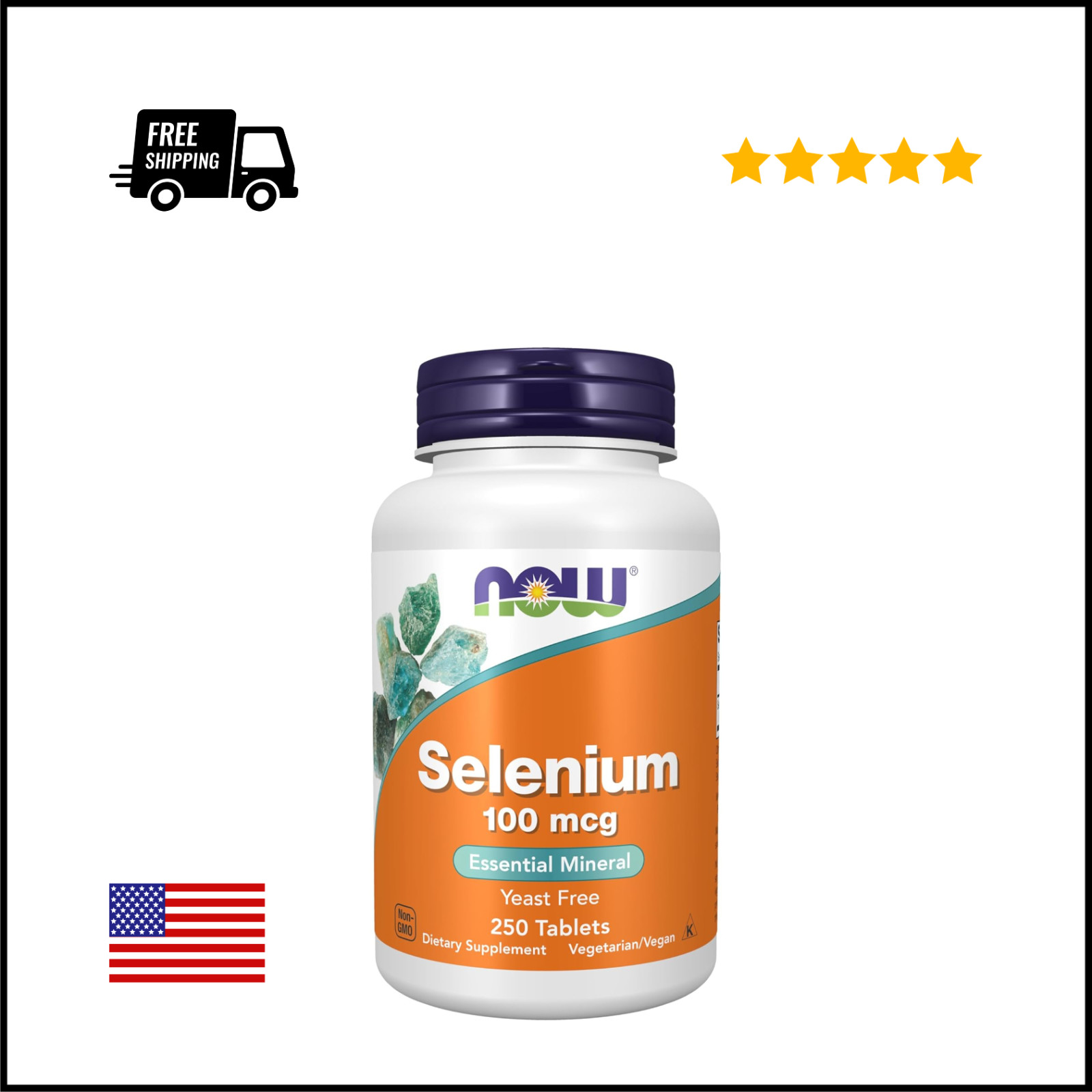 NOW Foods Supplements, 250 Tablets , Essential Mineral, 100 mcg