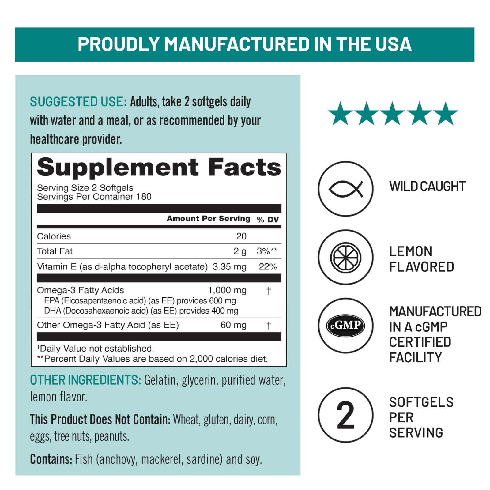 NatureWise Extra-Strength Omega 3 Fish Oil Supplement – 360 Count (Pack of 1)