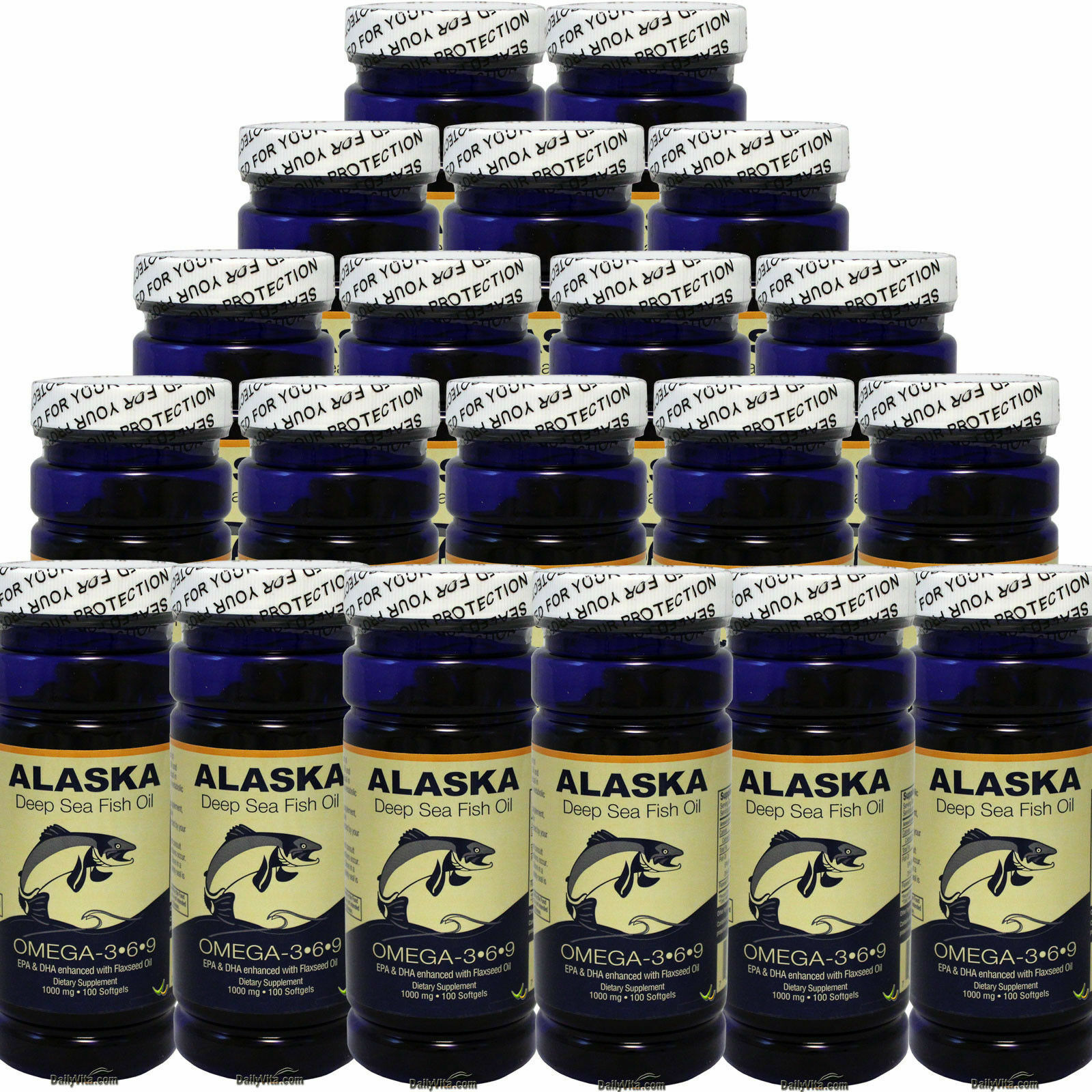 12 x Alaska Deep Sea Omega 3-6-9 Fish Oil EPA DHA 100 SGels