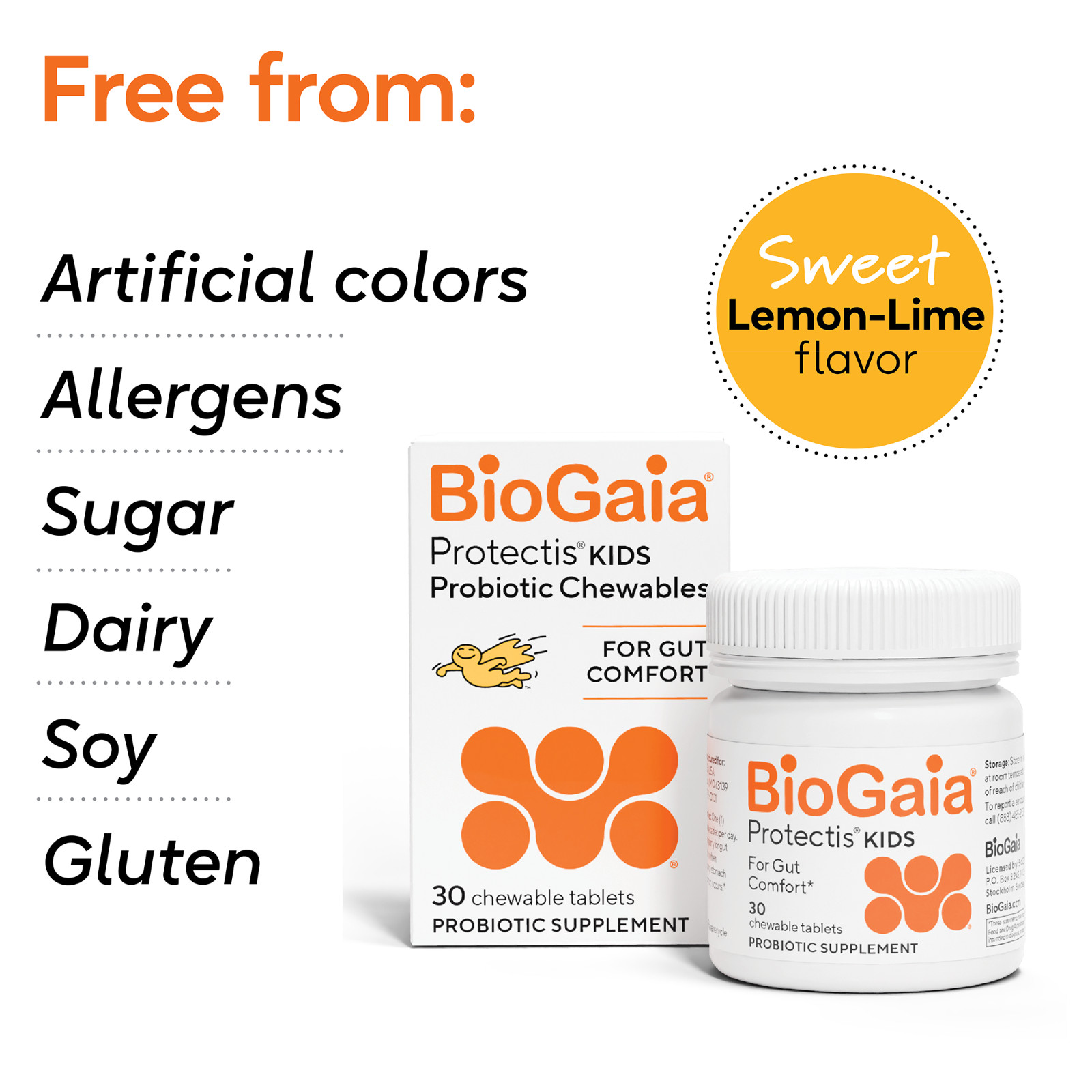 BioGaia ProTectis Chewable Tablets for Toddlers, Kids, and Teens, 30 ct, 1 pack