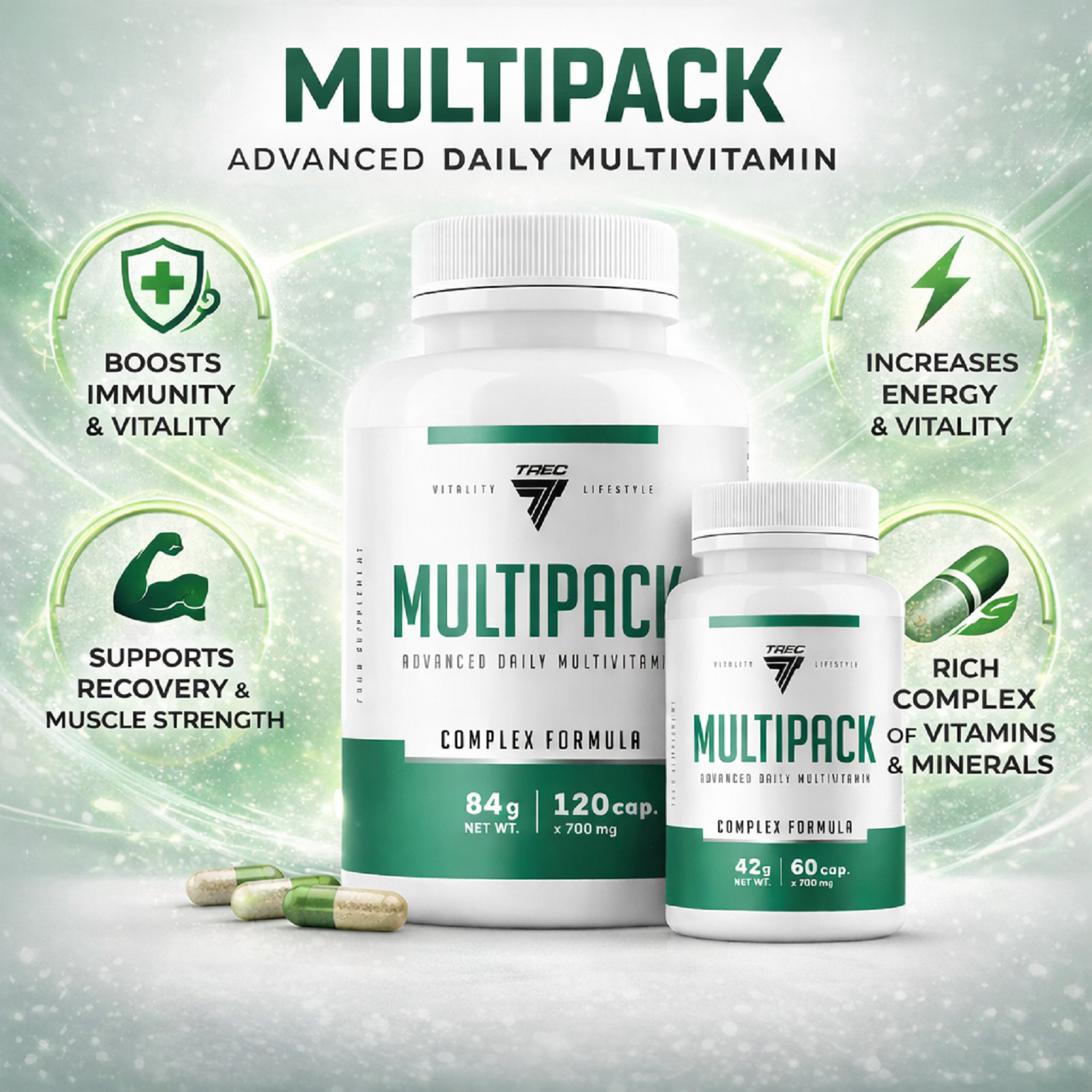 MULTIPACK – 60-240 Capsules – Daily multivitamin mineral Supports immune health