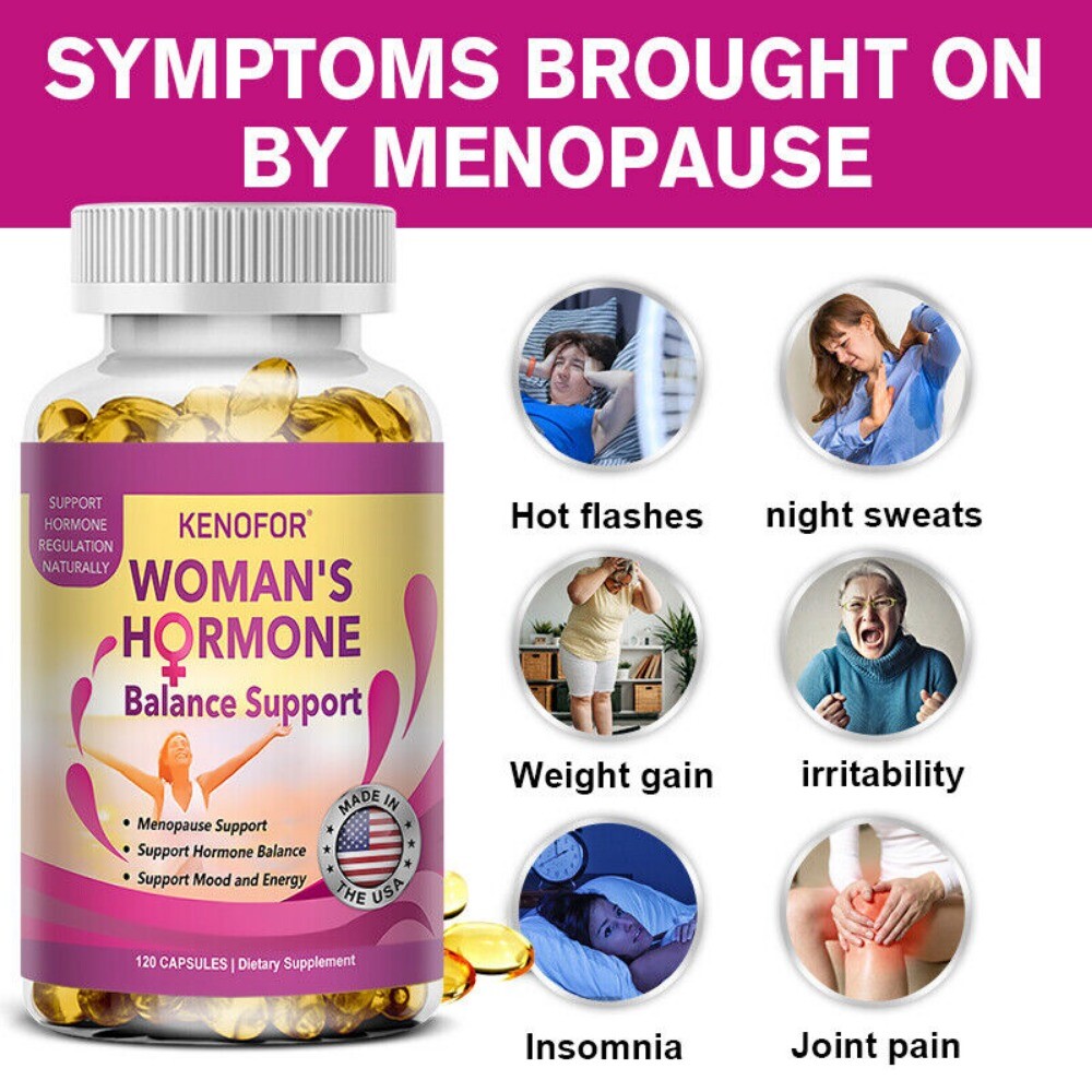 Women Menopause Support Hormone Emotional Balance Hot Flashes 120 Capsules