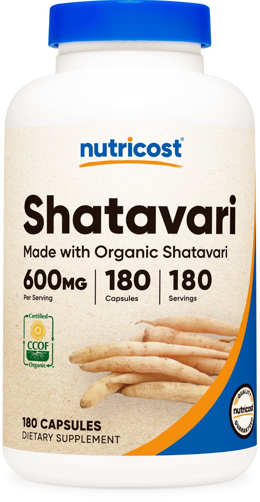 Nutricost Shatavari 600mg, 180 Capsules, Made with Organic Shatavari