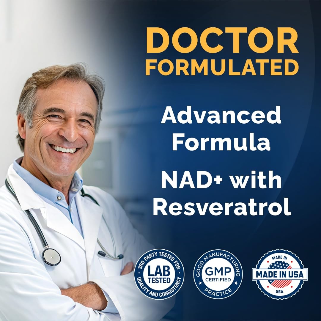 MOM NUTRIX Liposomal NAD Supplement with Resveratrol – 120 Count (Pack of 1)