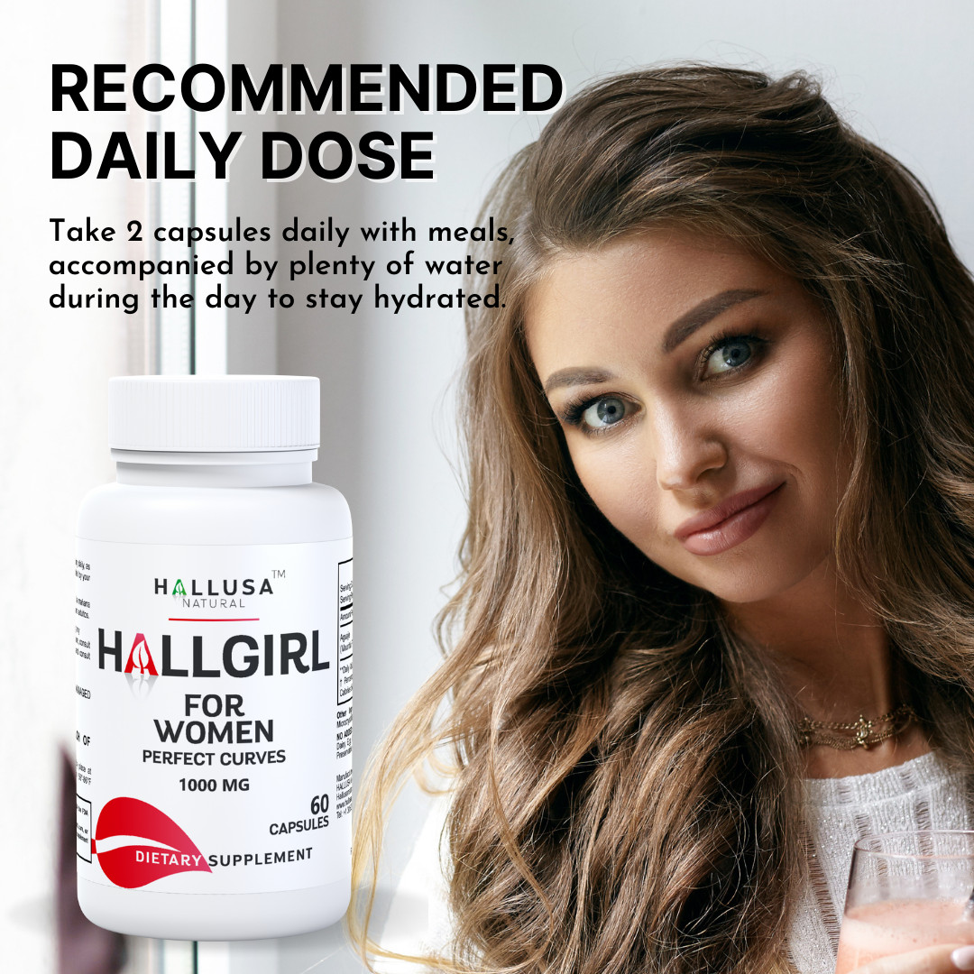HALLGIRL BIG BOOTY, BREAST & HIPS – Aguaje capsules – For MEN and WOMEN