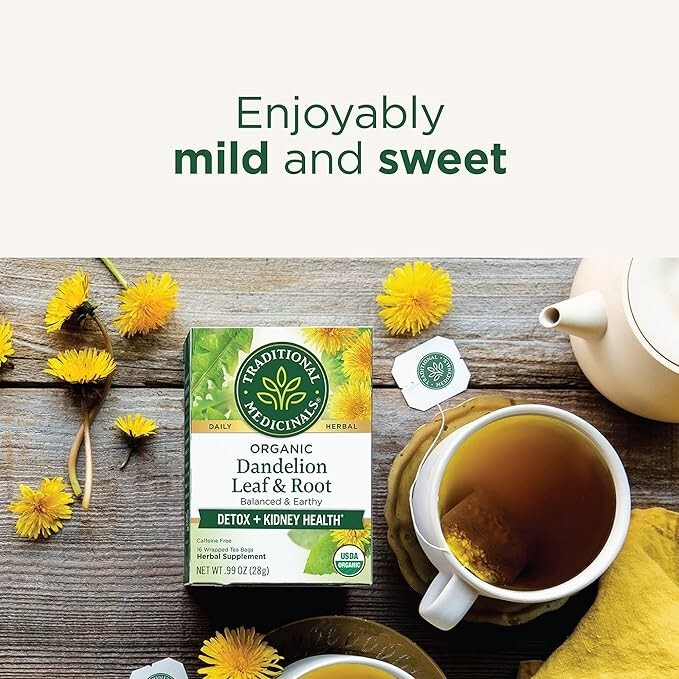 Traditional Medicinals Organic Herbal Tea Dandelion Leaf & Root 16 pckts
