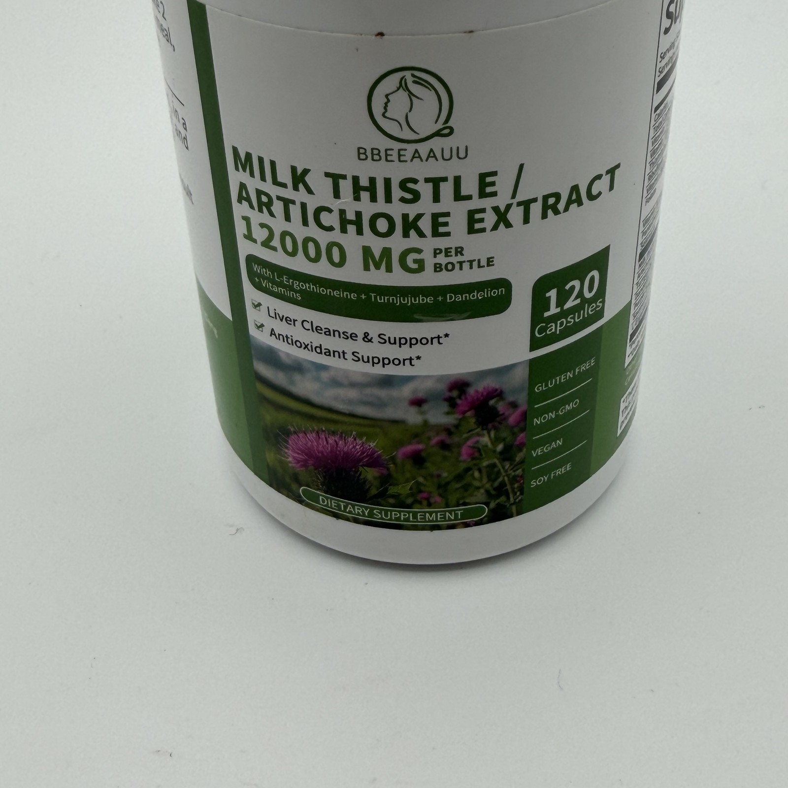 BBEEAAUU Milk Thistle Artichoke Extract 12000mg Liver Cleanse Antioxidant 120