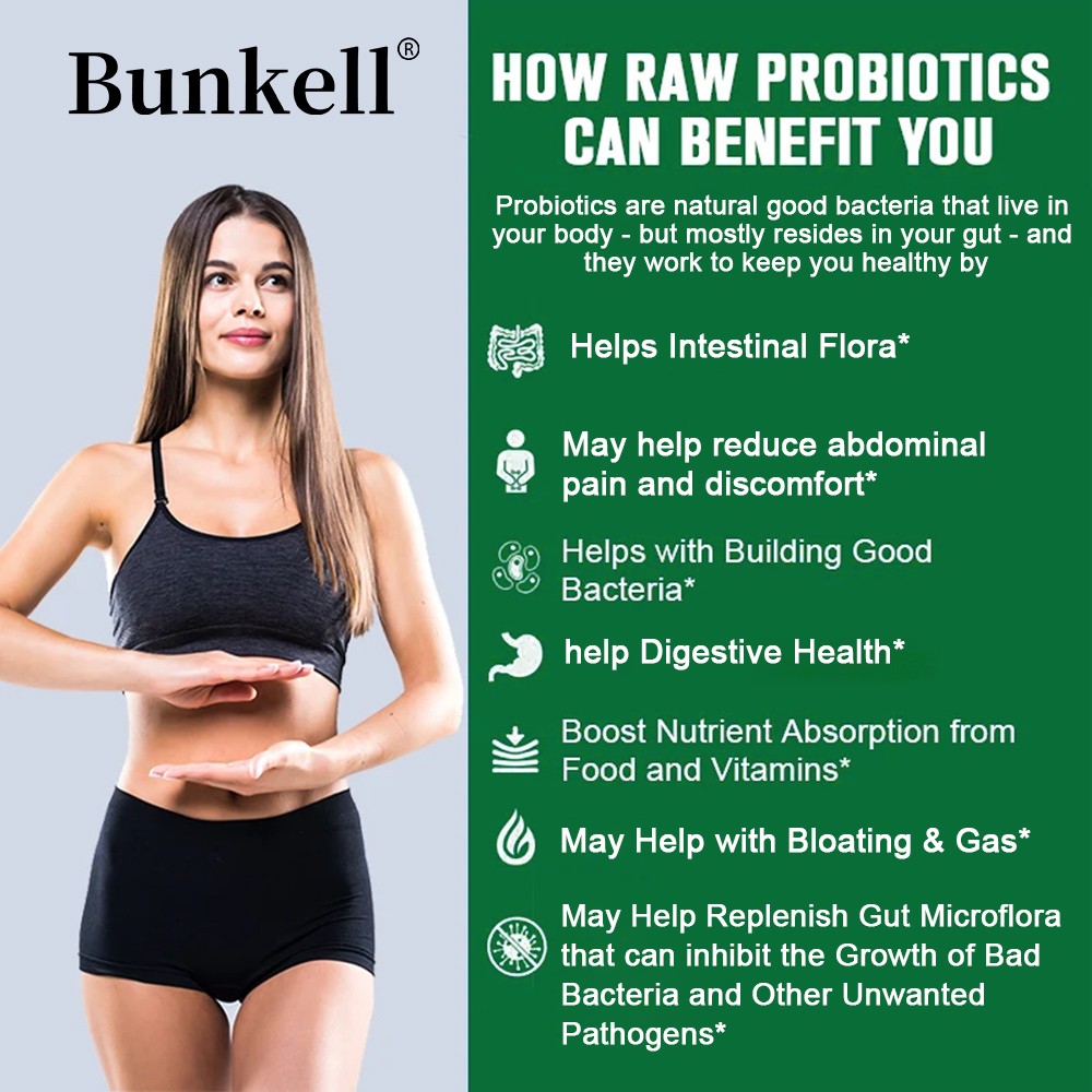 Probiotic Complex Capsules with Prebiotics,Gut Flora&Boost Immune Health 120Caps