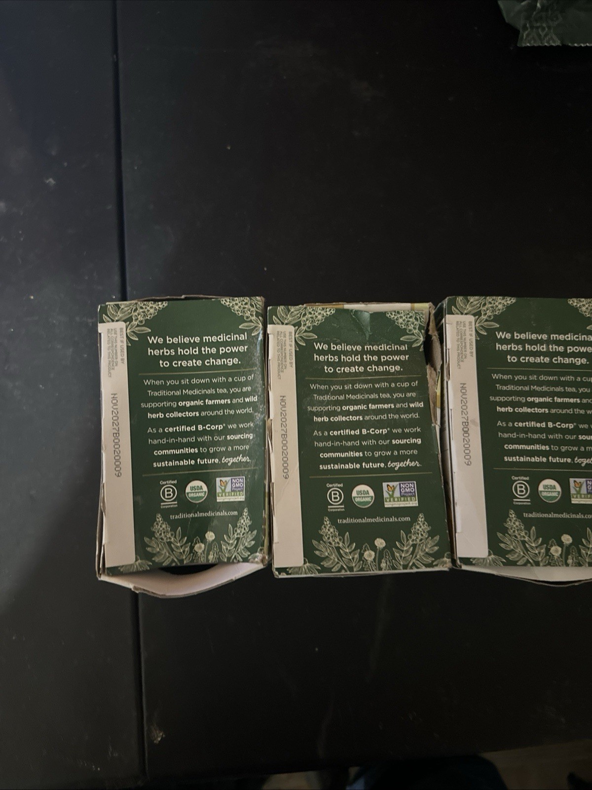 3/Pack Traditional Medicinals Organic Tea Lemon Ginger 16 Tea Bag Packet