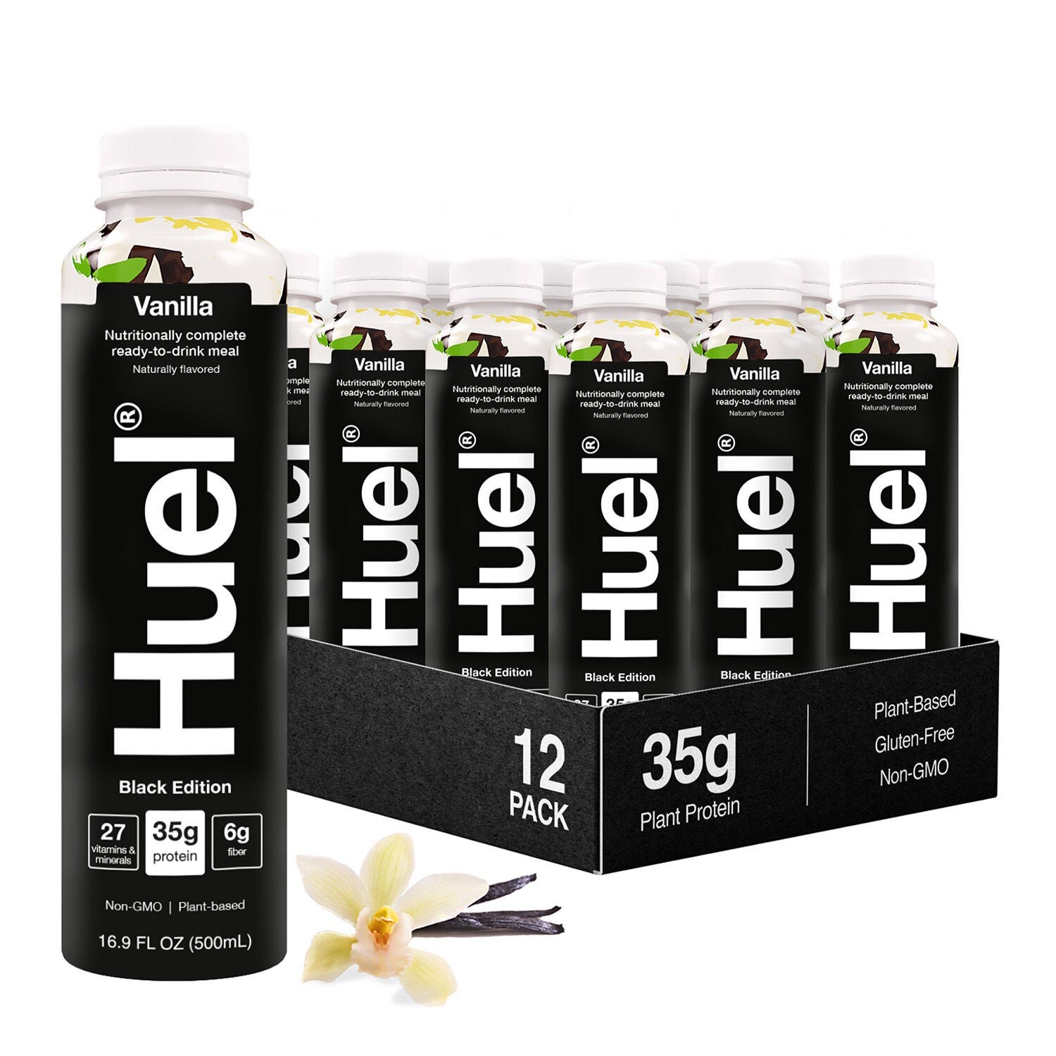 Black Edition RTD High-Protein Meal – Vanilla – 16.9 fl oz (12 Bottles)