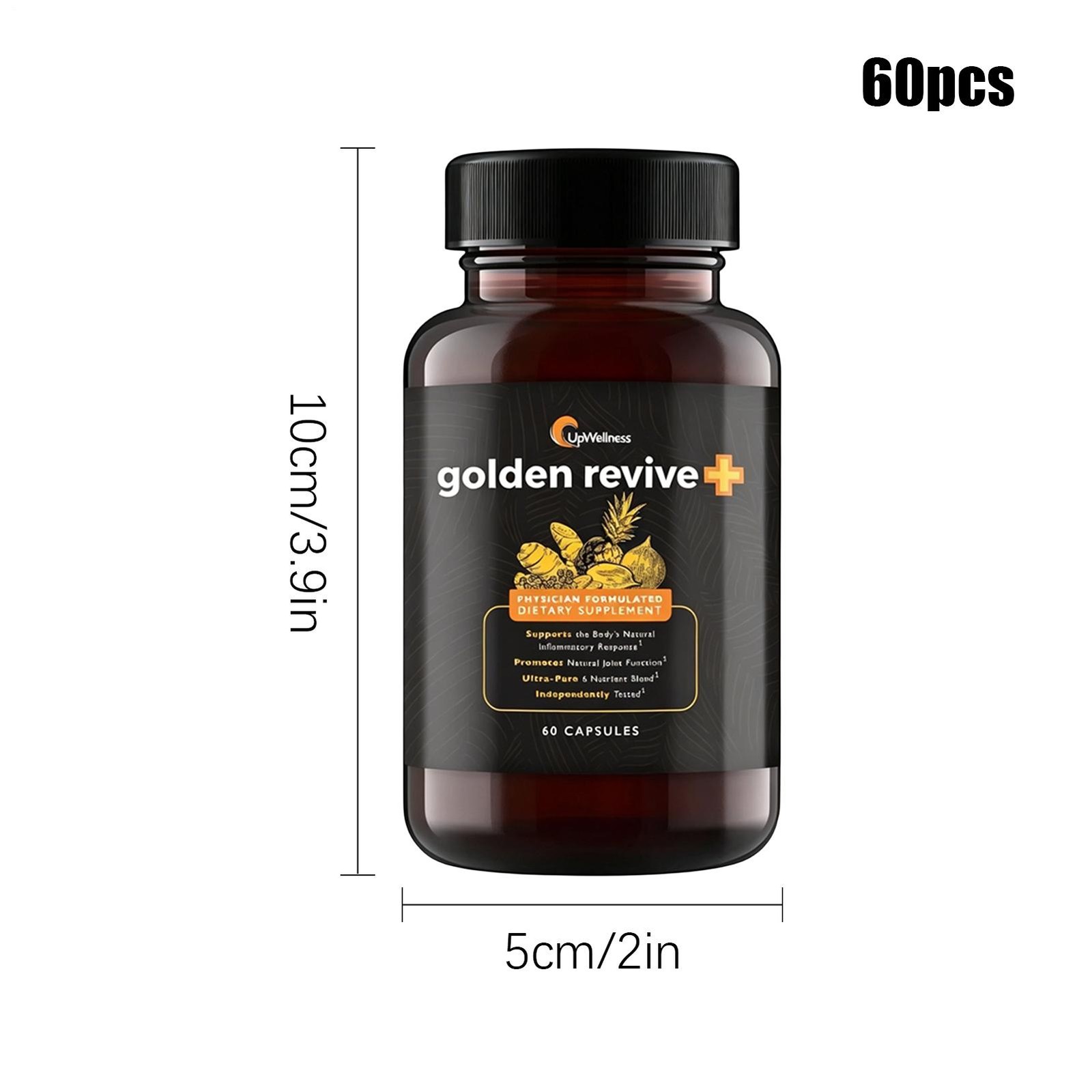 (Pack of 3) UpWellness Golden Revive + Joint Support Supplement 60 Counts