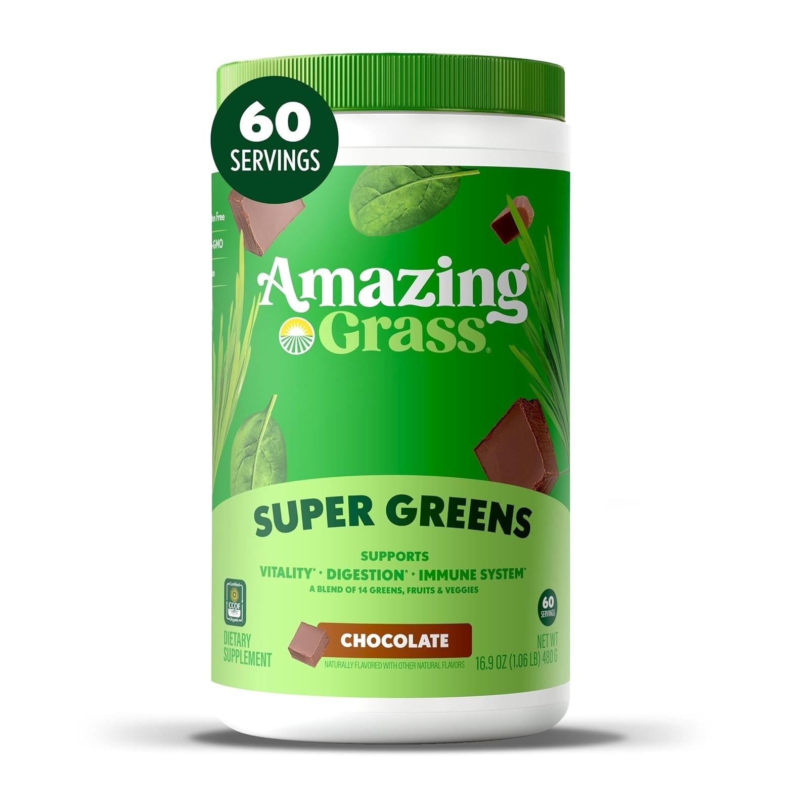 Amazing Grass Super Greens Powder – Organic Smoothie Supplement – 30 Servings