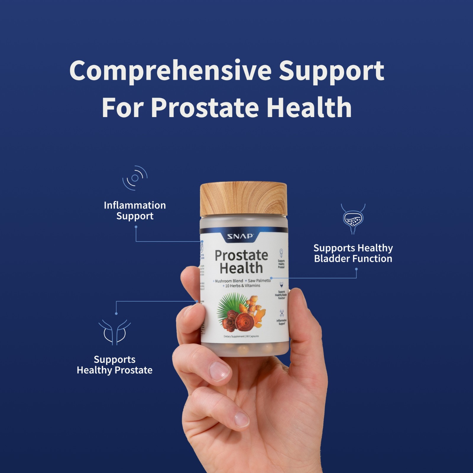 SNAP Prostate Health Supplement Urinary Flow Reduces Frequent Urination – 2 Pack