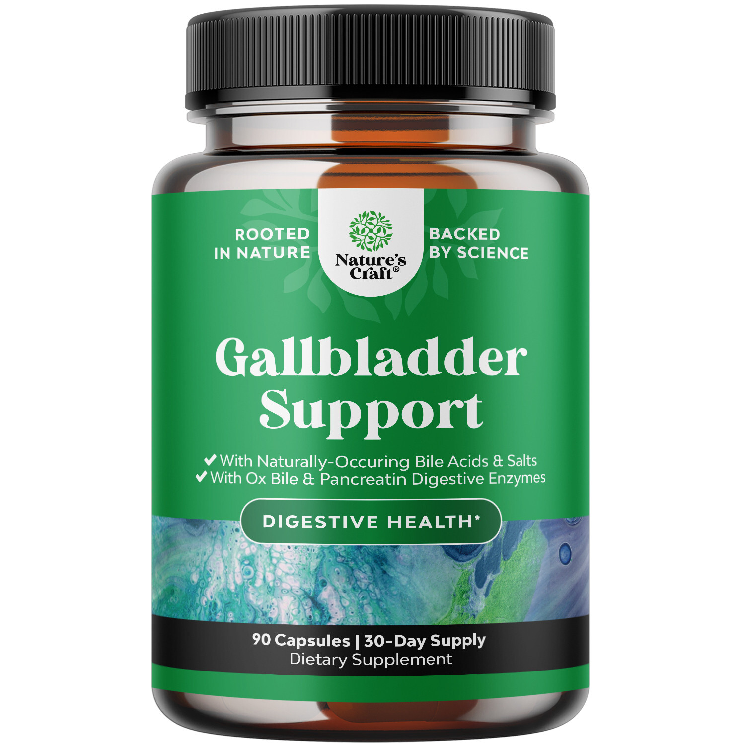 Ox Bile Salts for Gallbladder Support – Purified Bile Salts Supplement 90ct