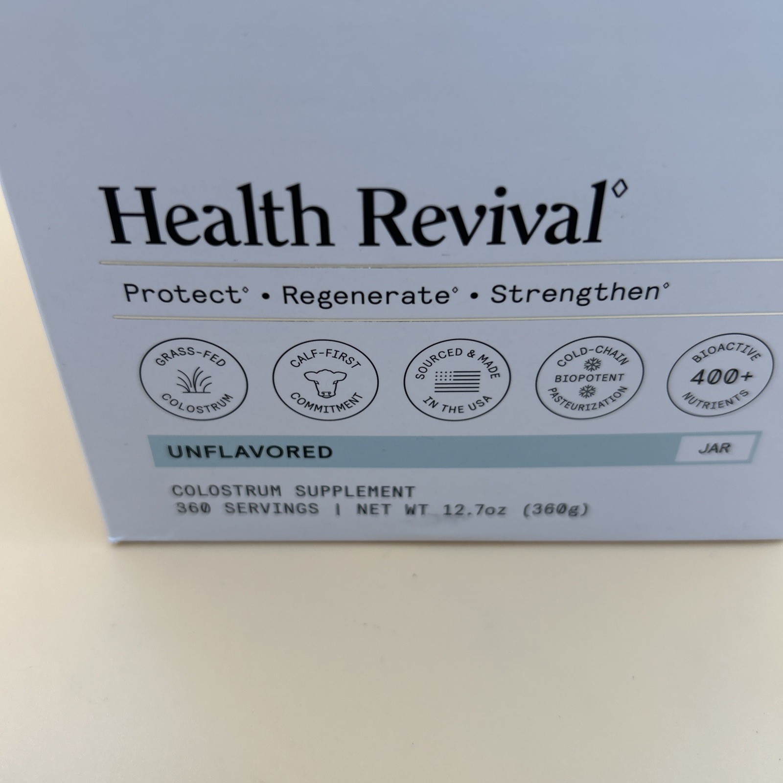 ARMRA Colostrum Unflavored 360 Servings Health Revival Powder 12.7oz