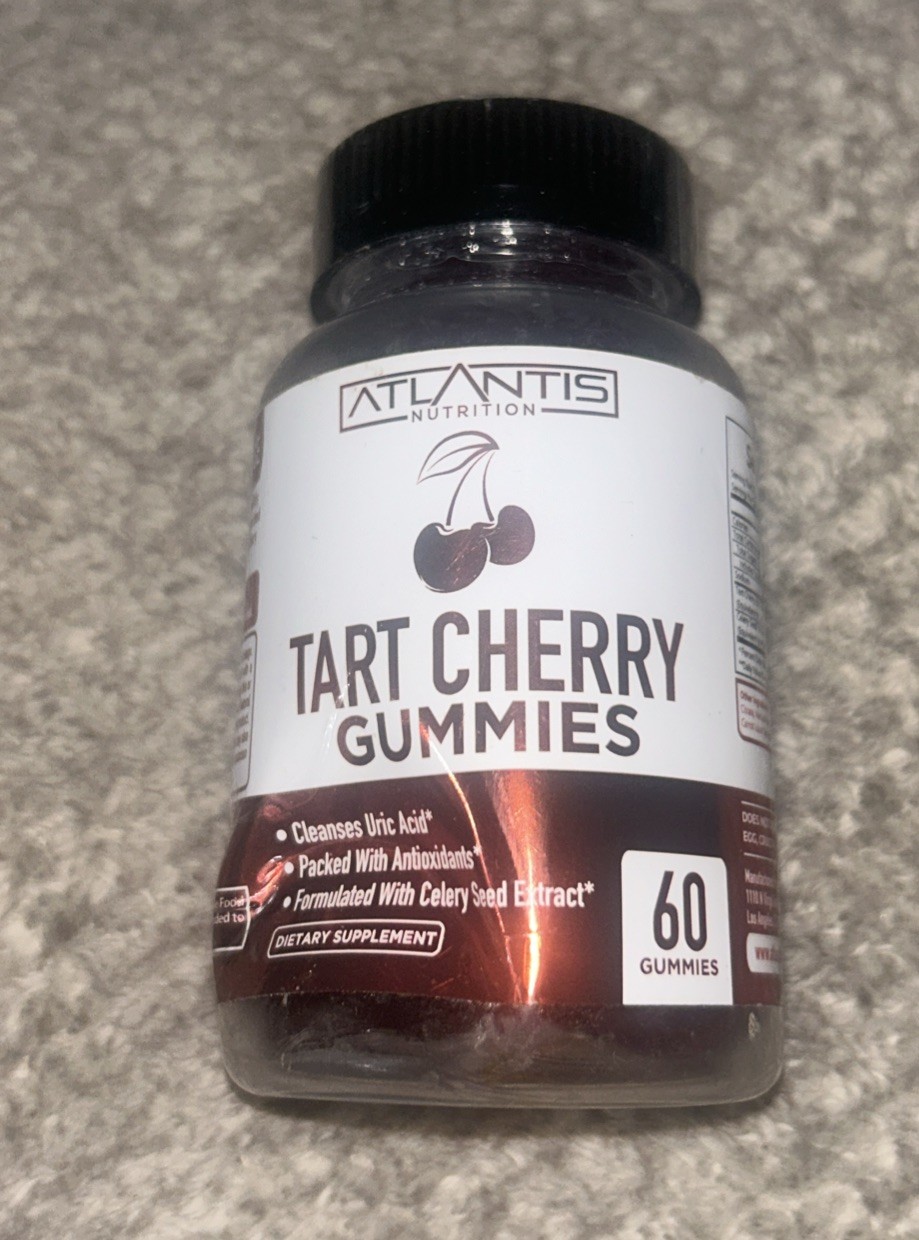 Atlantis Nutrition Tart Cherry Gummies with Celery Seed 60 Count (Pack of 1)