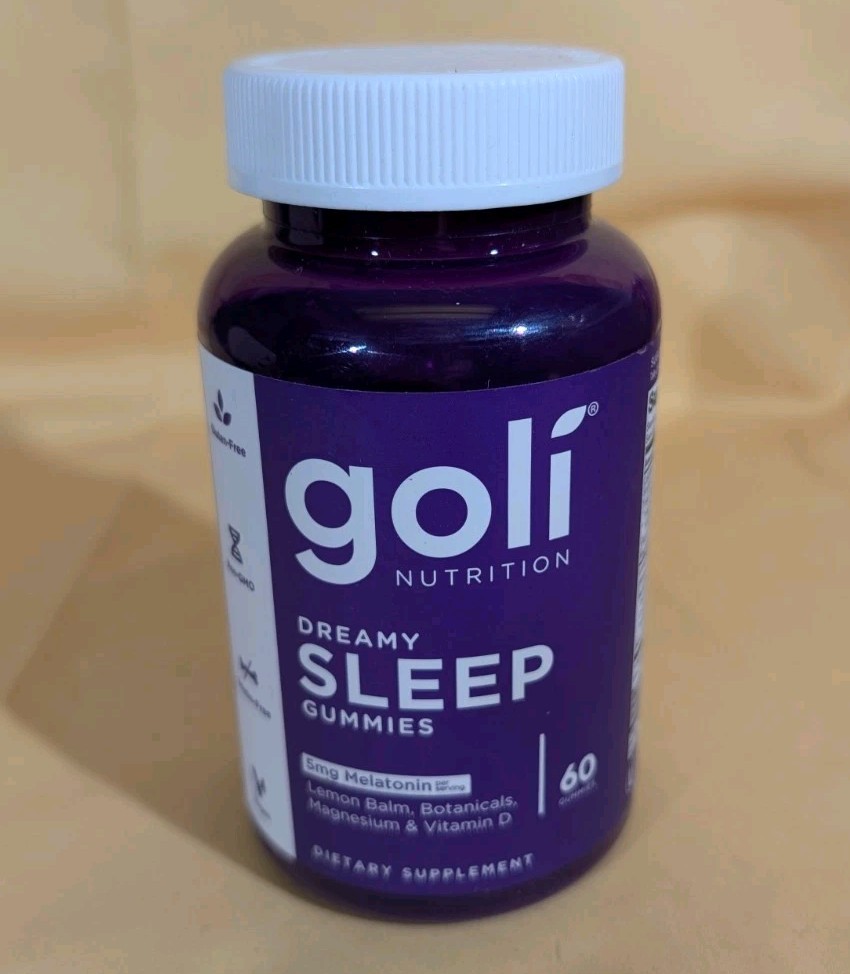 Goli Dreamy Sleep Gummies 5mg Melatonin 60ct Vegan Kosher Mixed Berry EXP 2028