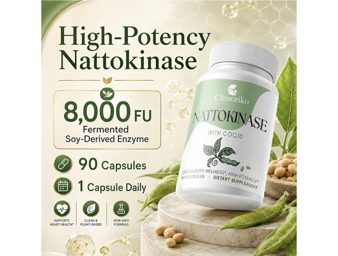 (2pack) Clenoriko Nattokinase with CoQ10 100mg 90 Capsules Heart & Circulatory