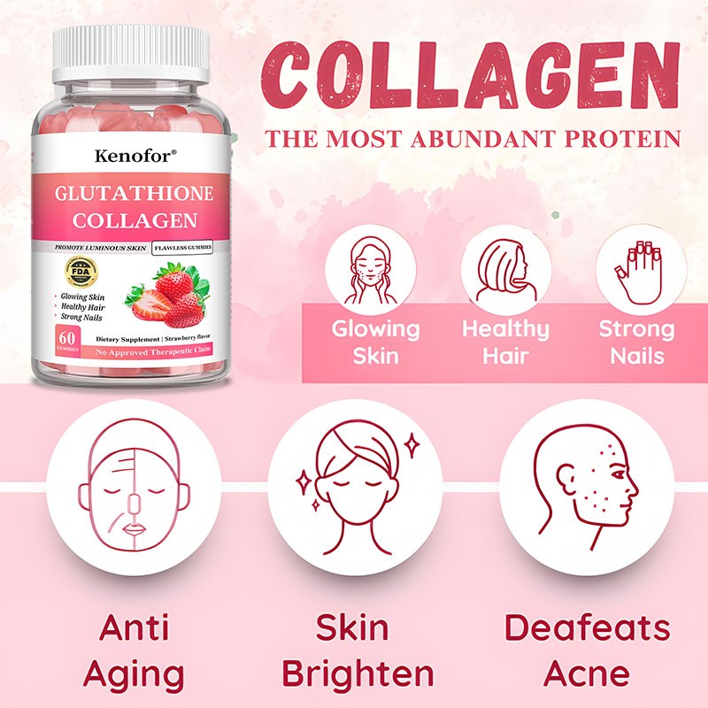 Glutathione Collagen Gummie-200mg Glutathione&Vitamins for Radiant,Youthful Skin
