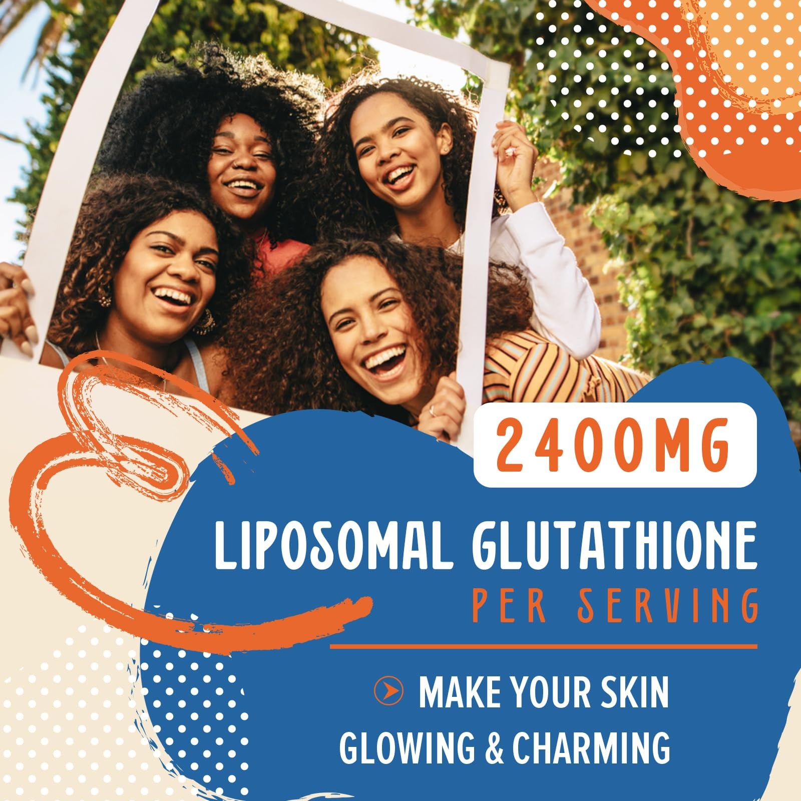 2400MG Liposomal Glutathione, with Vitamin C, 60 Count (Pack of 1), Black