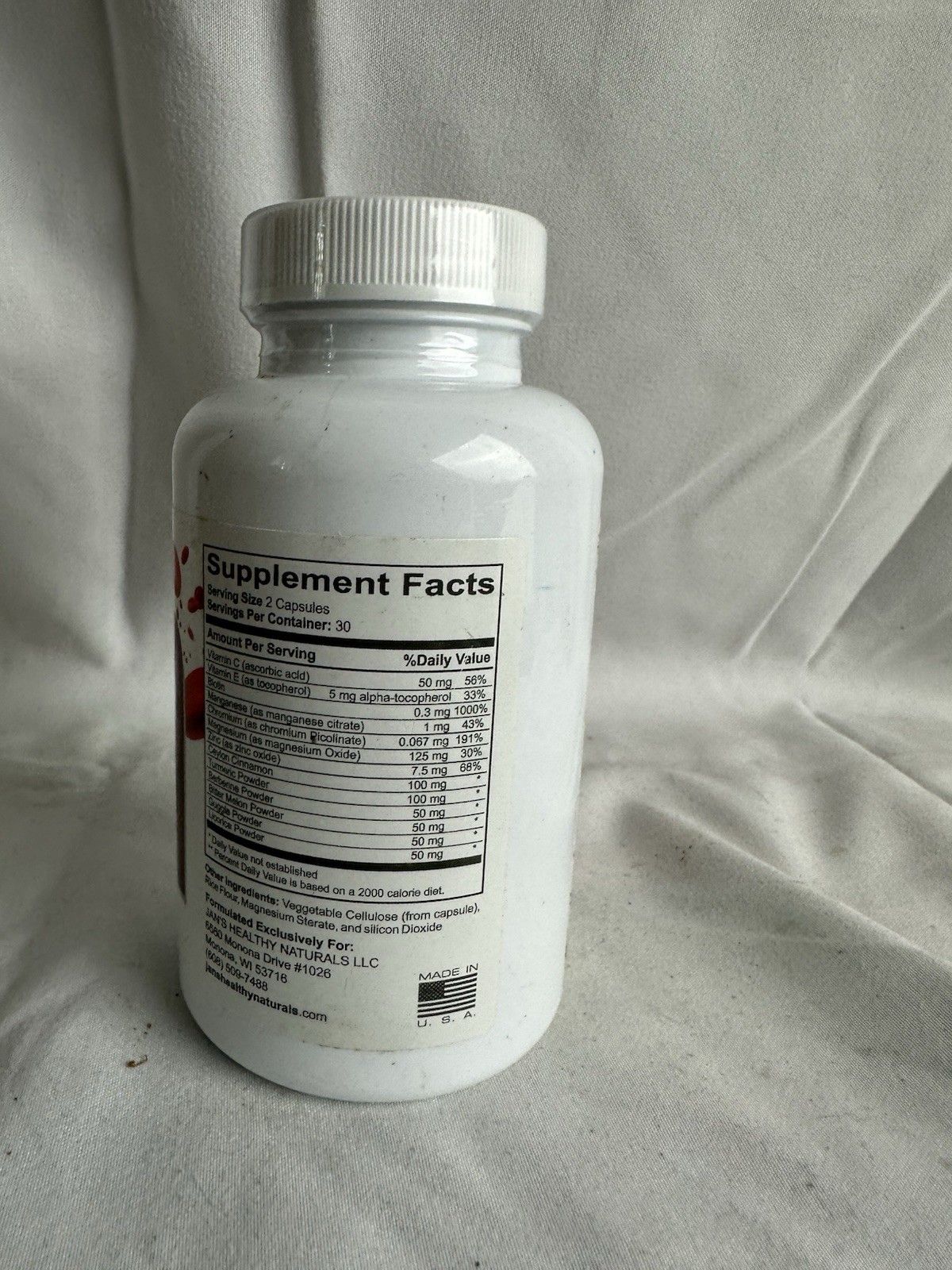 Jan’s Healthy Naturals Advanced Blood Sugar Control 60 capsules Exp 09/25 FRESH