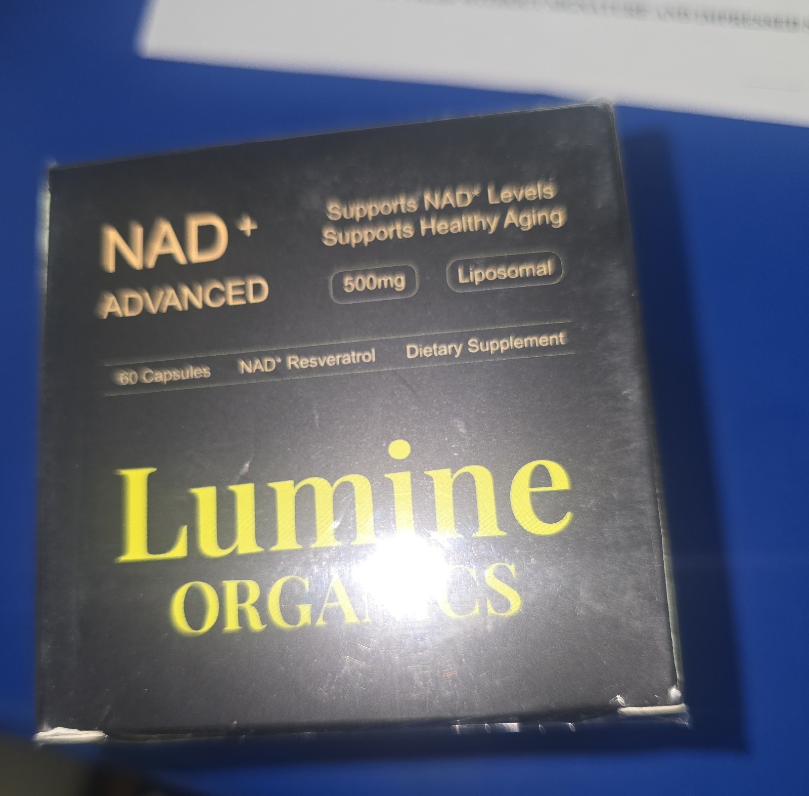 Lumine Organics NAD+ Supplement for Energy Metabolism Support, Liposomal 60 Caps