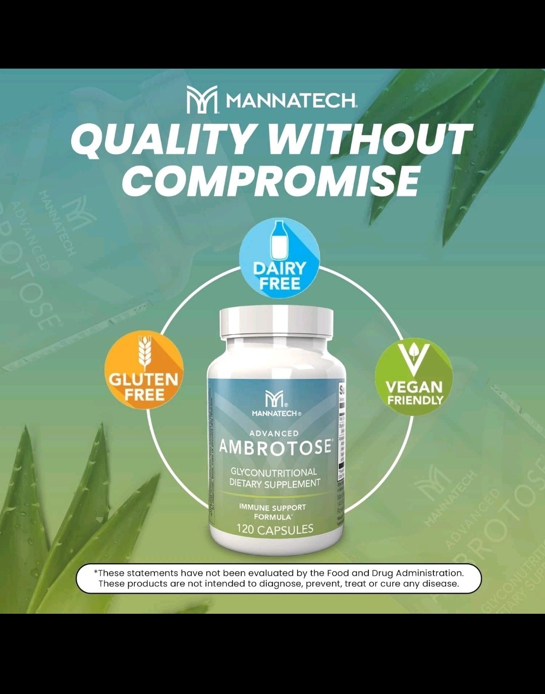 Mannatech Ambrotose Complex Immune Support Dietary Supplement Capsules 60