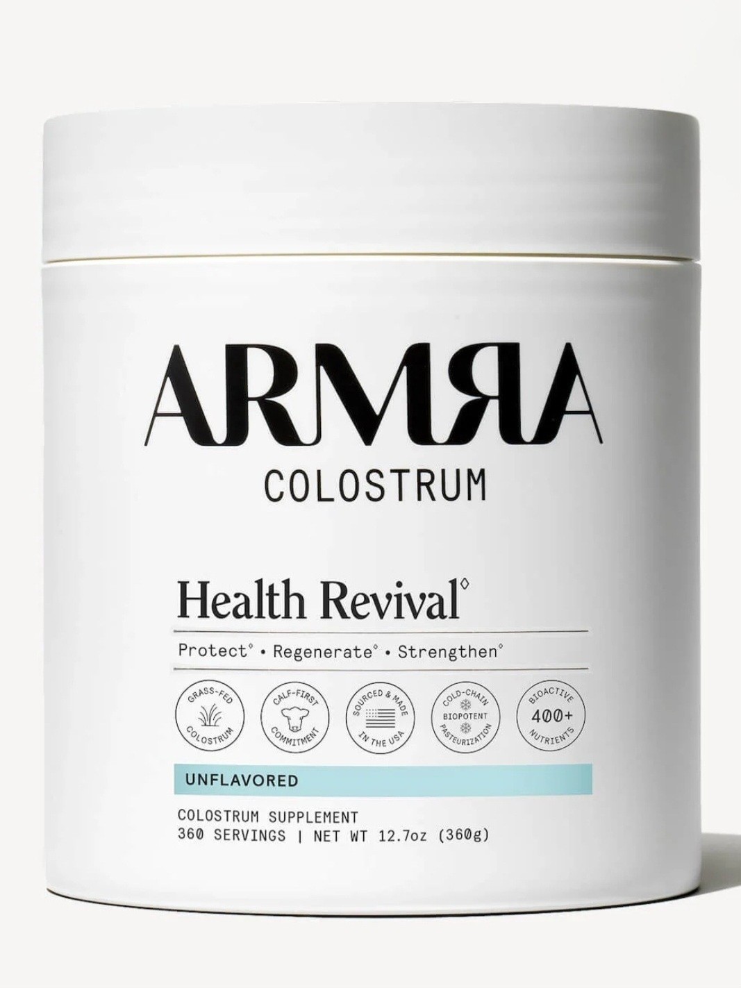 ARMRA Colostrum Unflavored 360 Servings Health Revival Powder 12.7oz